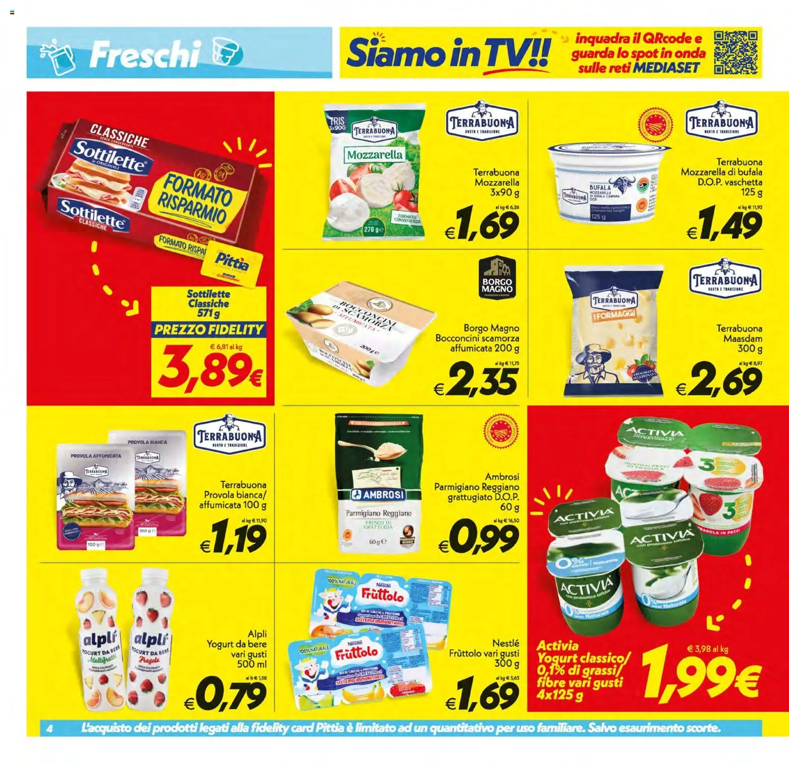 Volantino SuperConveniente del 09.06.2026 | Pagina: 4 | Prodotti: Yogurt, Mozzarella, Provola, Parmigiano reggiano