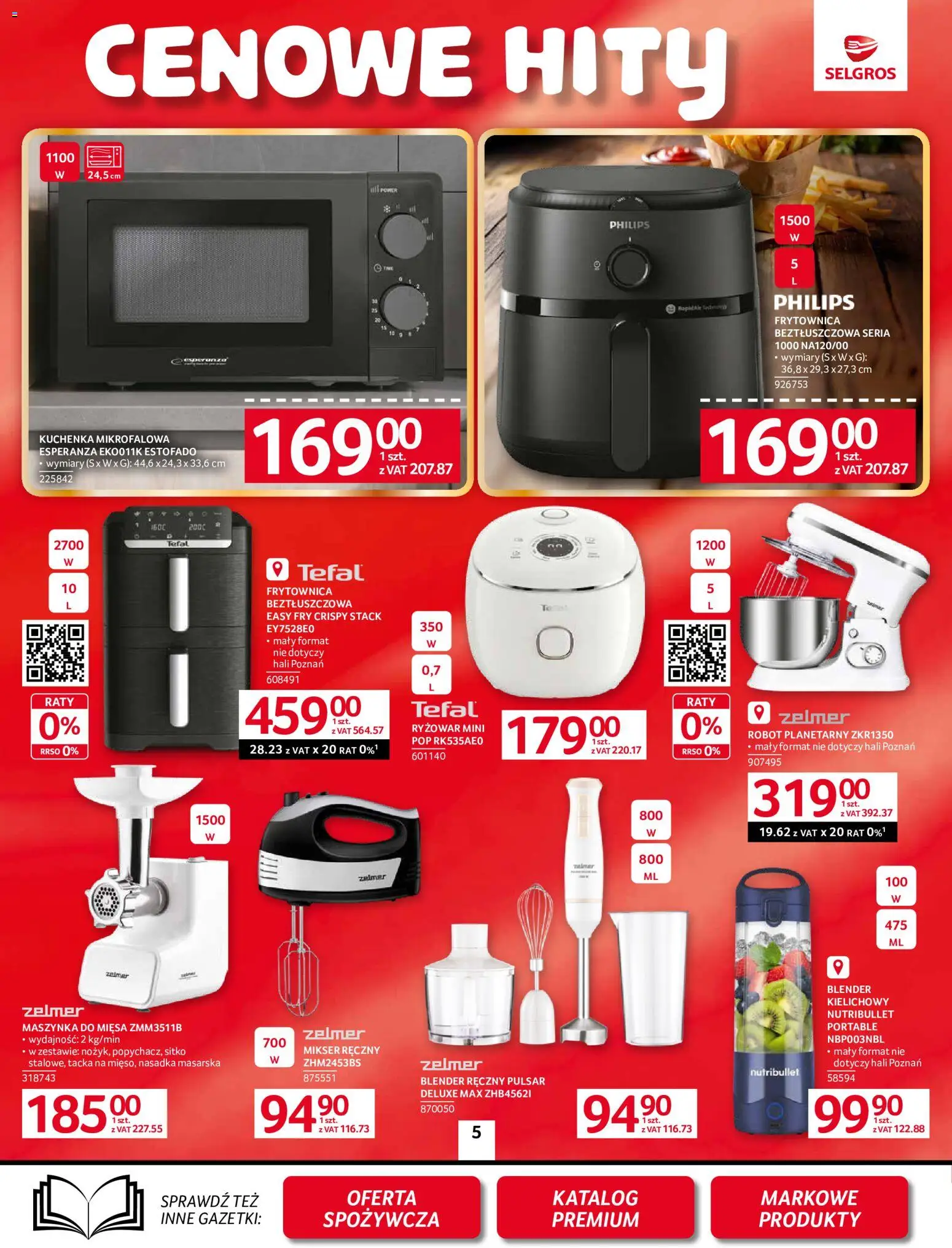 Selgros cash&carry gazetka - Oferta przemysłowa od 10.09.2026 | Strona: 7 | Produkty: Nutribullet, Kuchenka mikrofalowa, Kuchenka, Mikser