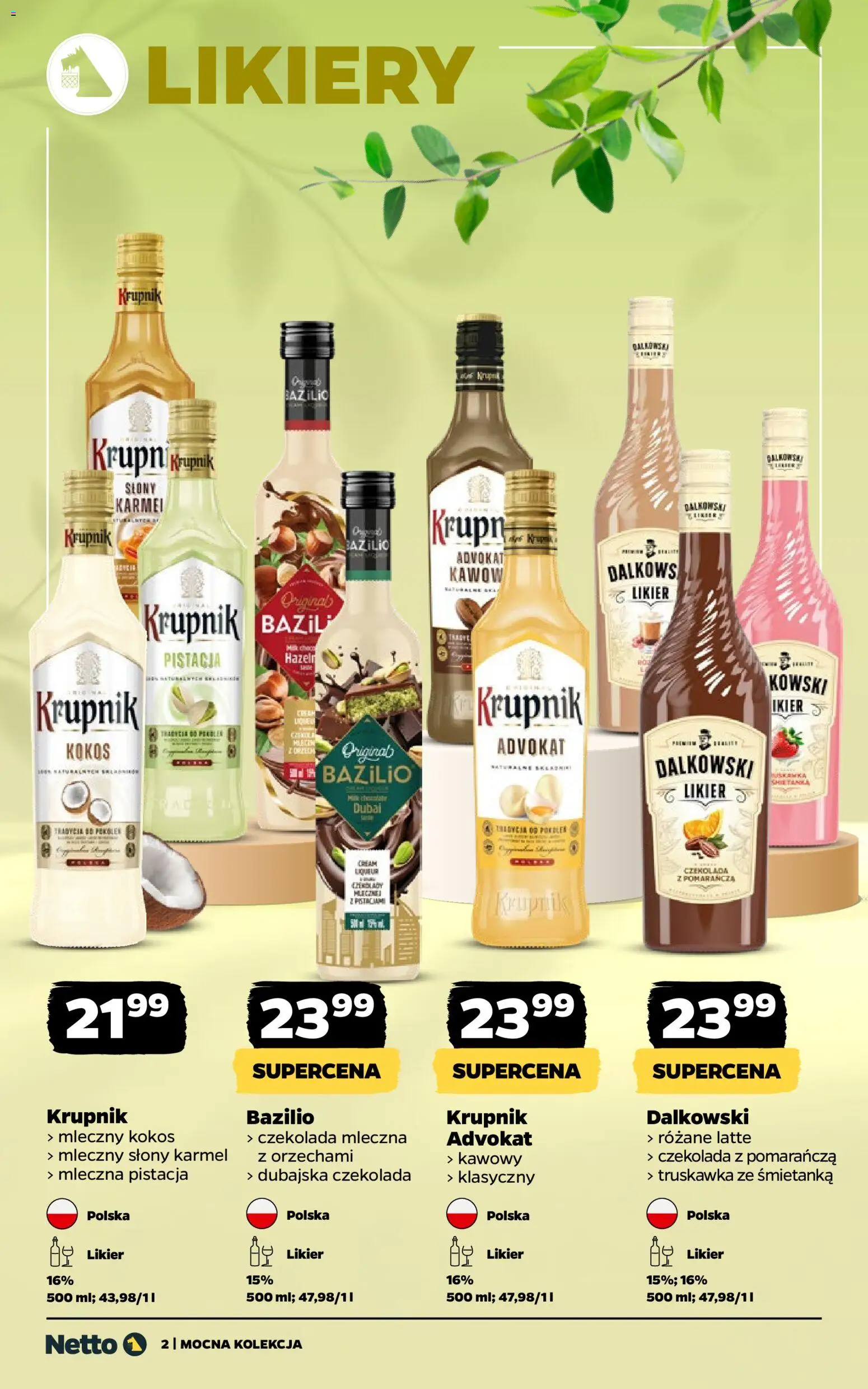 Netto gazetka - Alkohole mocne od 11.05.2026 | Strona: 2 | Produkty: Czekolada mleczna, Krupnik słony karmel, Czekolada