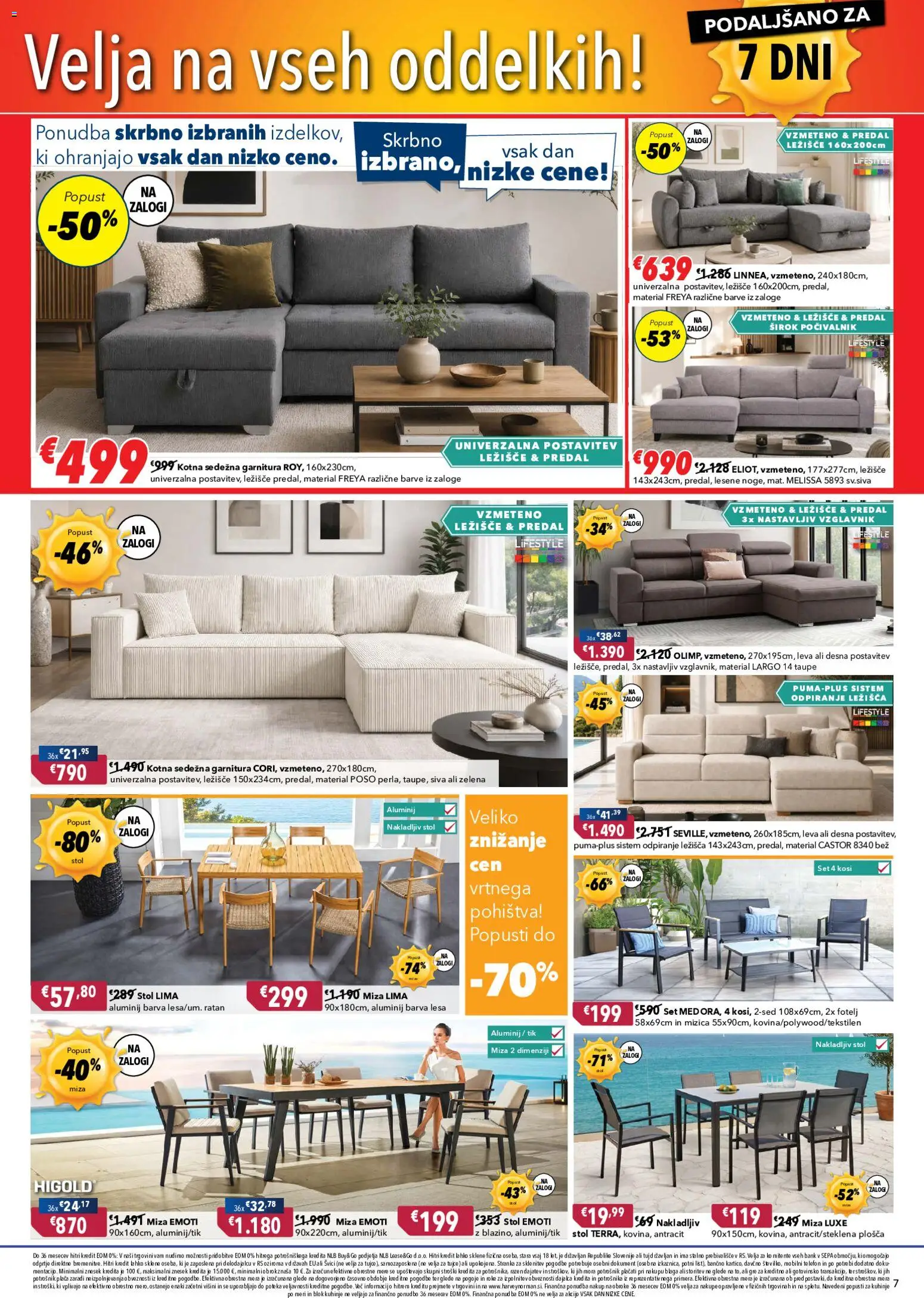Novi Harvey Norman katalog ponudbe – veljaven od 26.08.2026 | Stran: 7 | Izdelki: Telefon, Vzglavnik, Fotelj, Miza