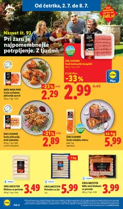 Lidl katalog akcije – veljaven od 02.07.2026 | Stran: 12 | Izdelki: Rebrca, Čevapčiči, Nabodala, Klobase