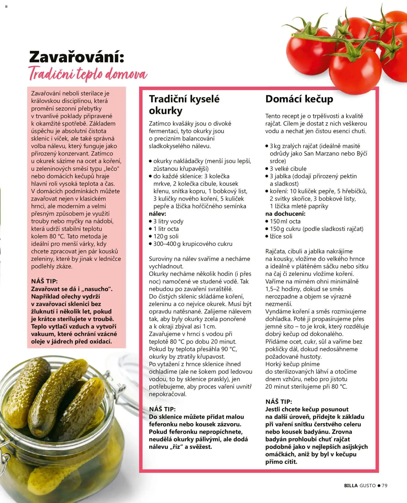 Billa leták - Gusto: Léto 2026 od 01.06.2026 | Strana: 79 | Produkty: Hrnce, Okurky nakládačky, Lžička, Sklenice