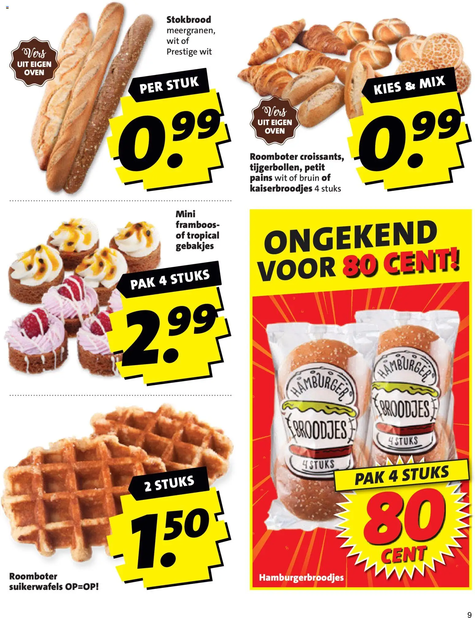 {H1} | Pagina: 9 | Producten: Hamburger, Roomboter, Stokbrood, Oven