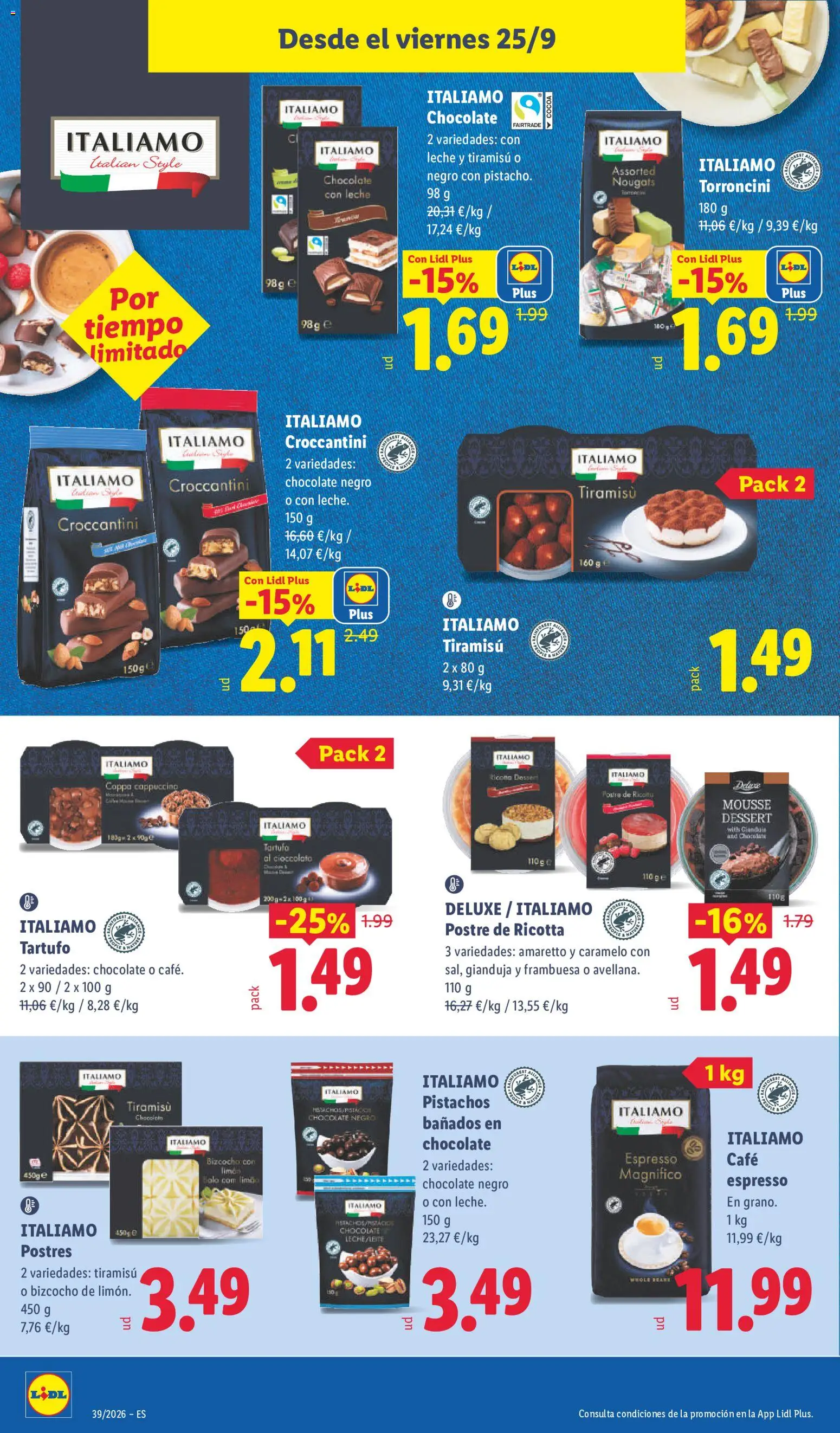 Lidl folleto │ válido desde el 21/09/2026 | Página: 46 | Productos: Amaretto, Postre, Leche, Bizcocho
