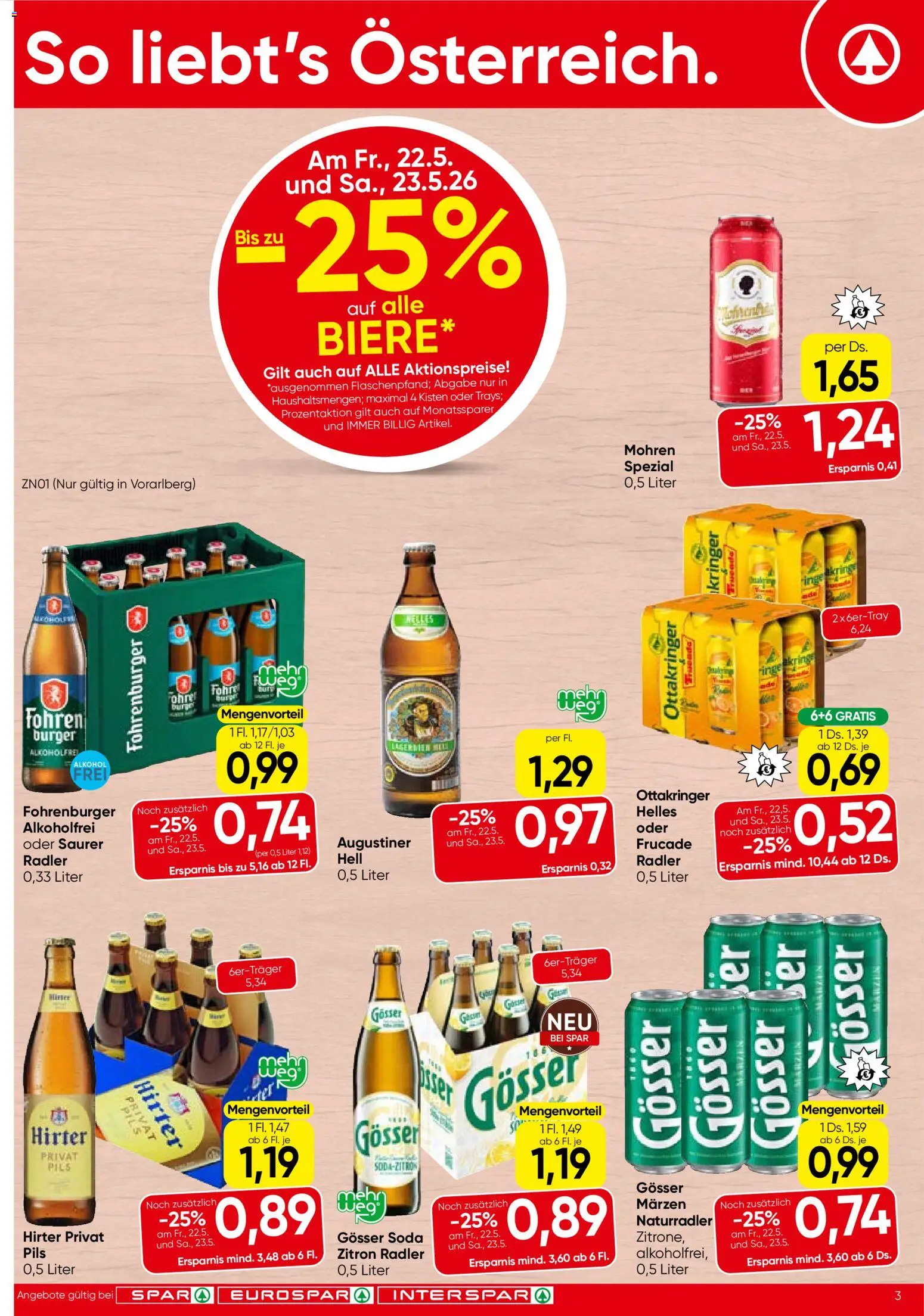 Spar Flugblatt - Vorarlberg gültig ab 21.05.2026 | Seite: 3