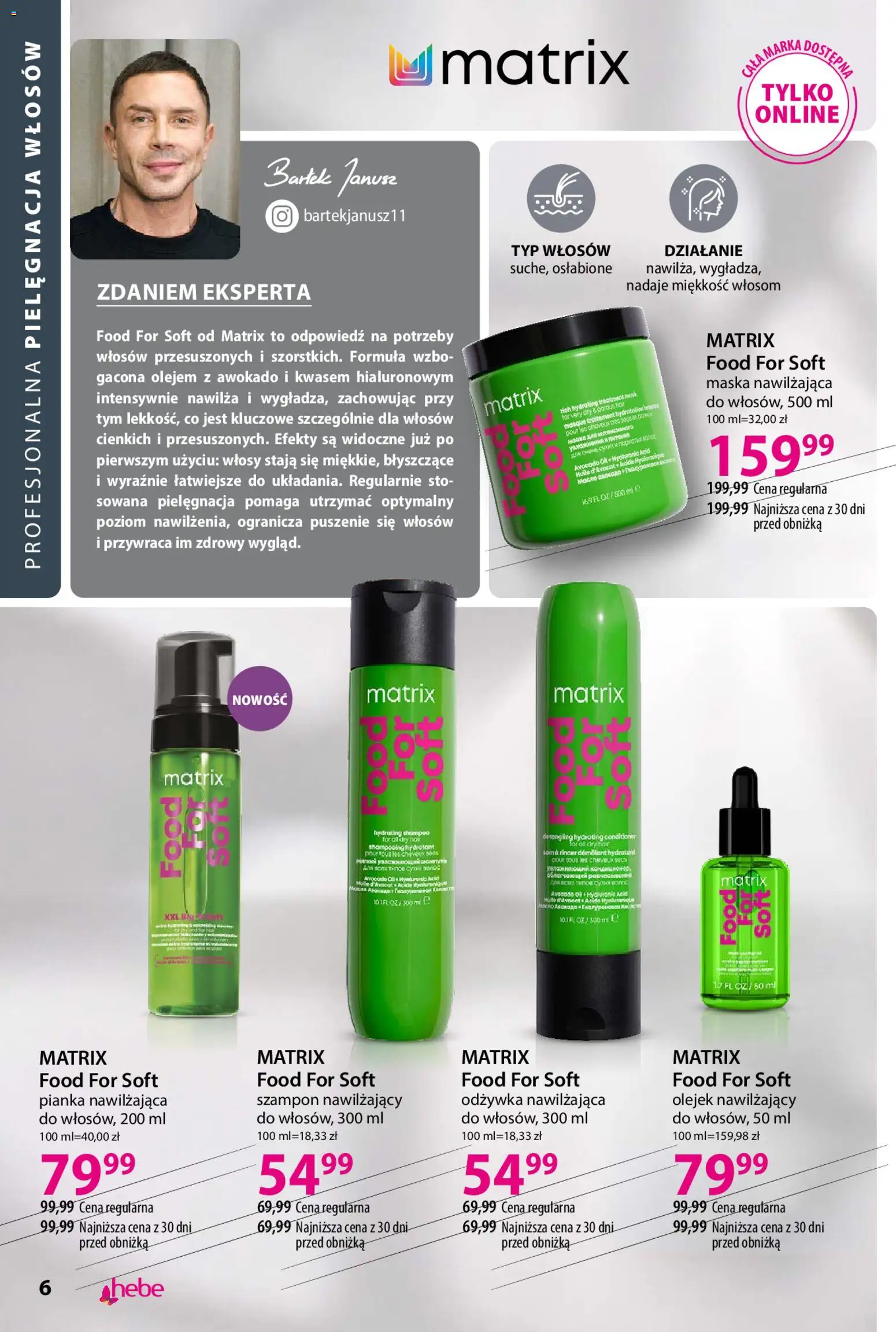 Hebe gazetka - Katalog od 04.08.2026 | Strona: 6 | Produkty: Szampon, Odżywka, Maska, Awokado