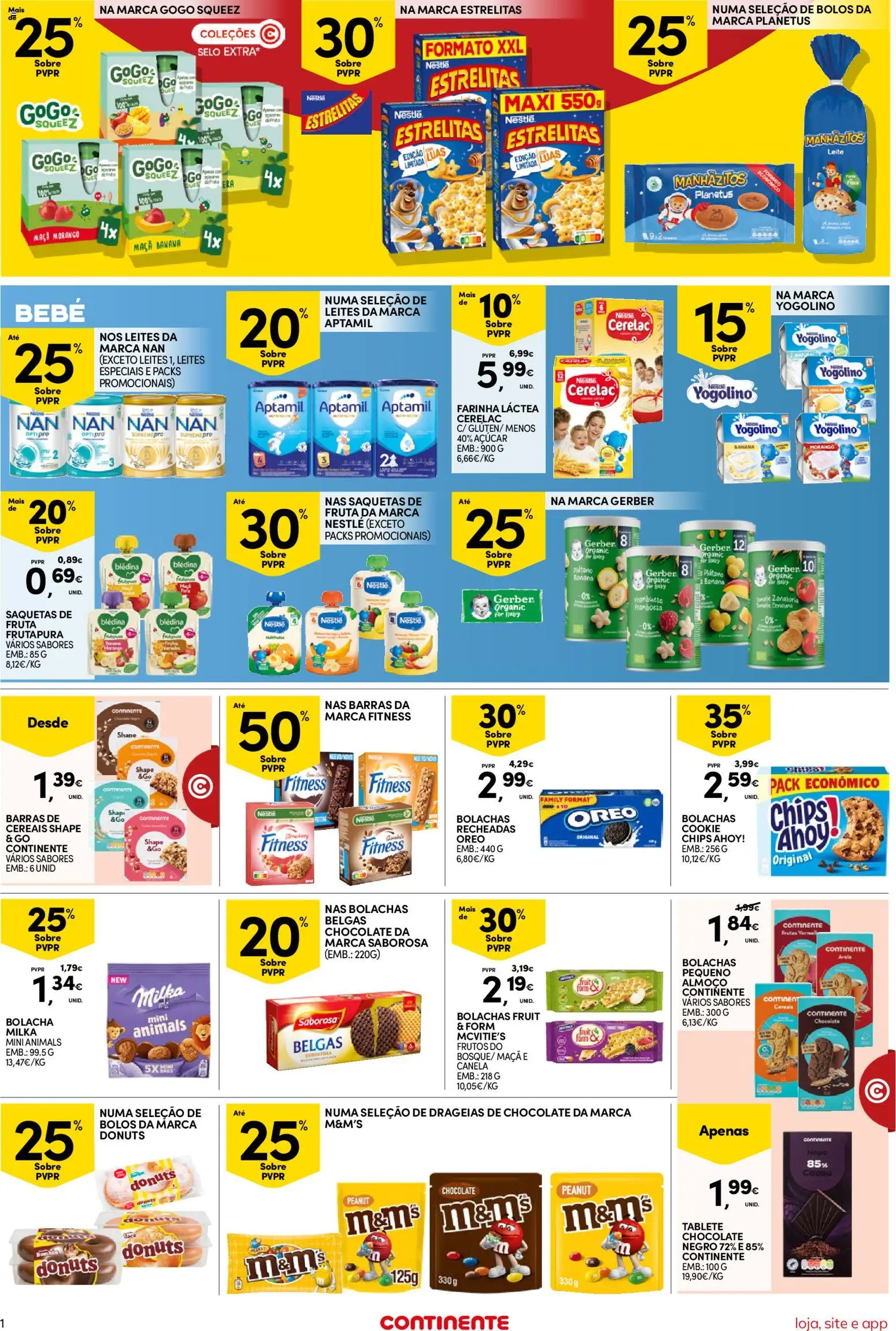 Continente Semanal Continente Bom Dia │ válido de 28/07/2026 | Página: 14 | Produtos: Farinha láctea, Maça, Açúcar, Cereais