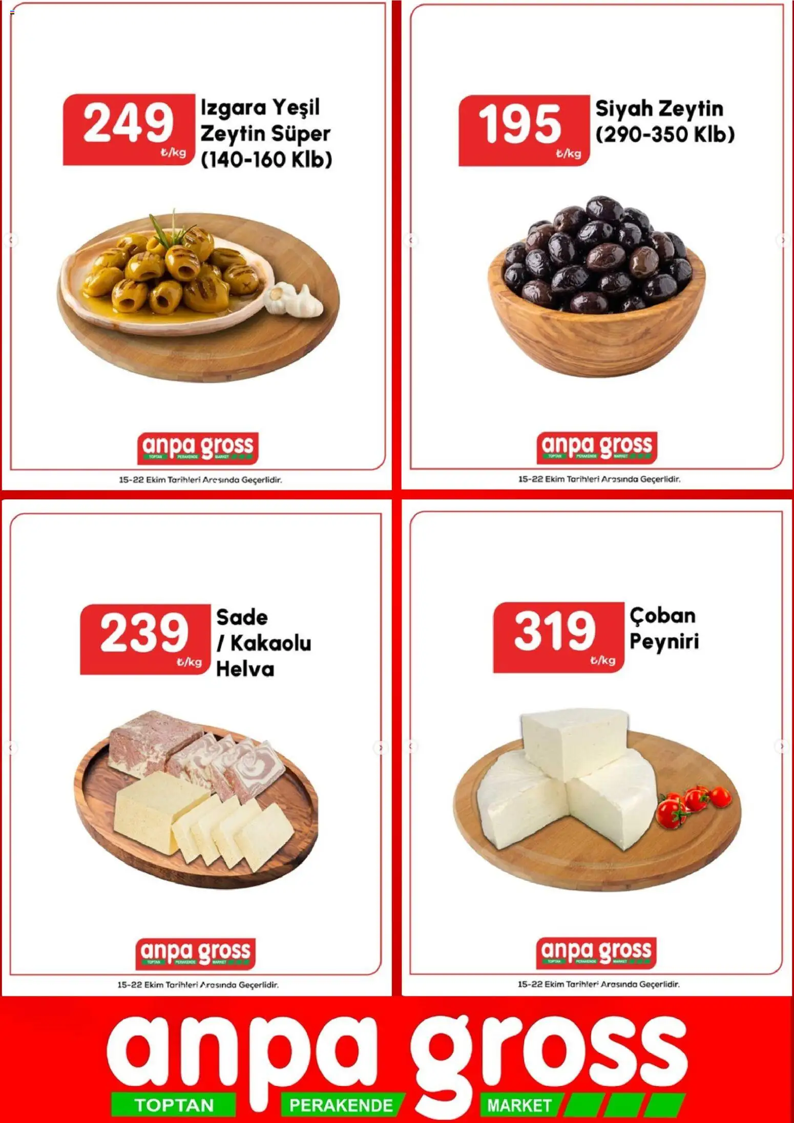 Anpa Gross Katalog - 15 Ekim 2026 tarihinden itibaren geçerlidir | Sayfa: 2 | Ürünler: Zeytin, Izgara