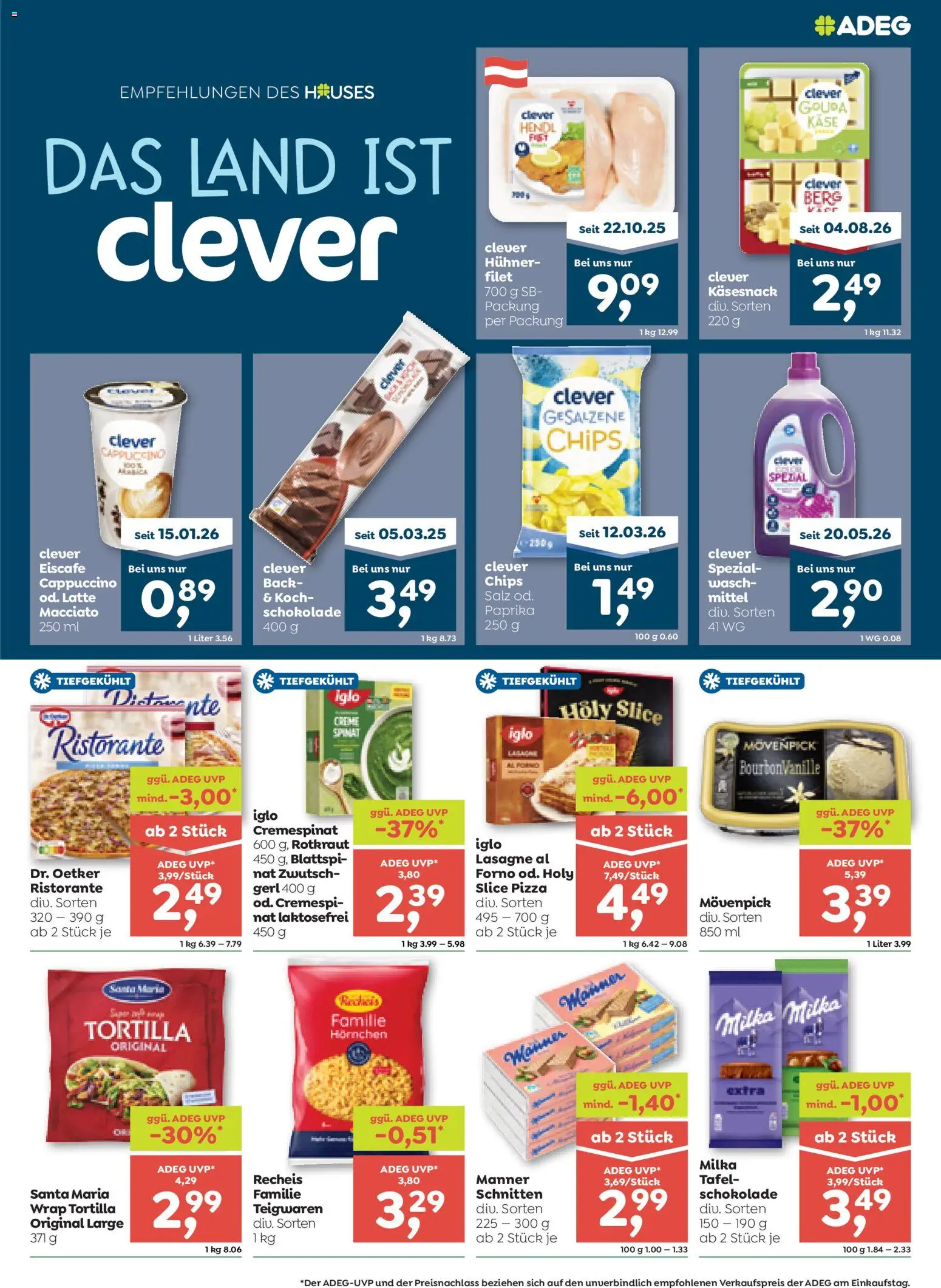 ADEG Flugblatt gültig ab 17.09.2026 | Seite: 5 | Produkte: Chips, Salz, Schokolade, Pizza