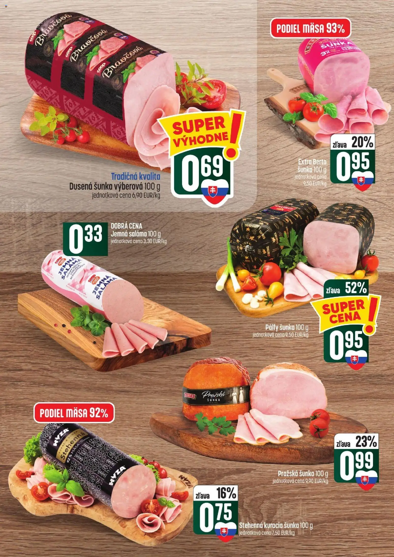 Nové COOP Jednota akcie – leták je platný od 15.10.2026 | Strana: 10 | Produkty: Saláma, Šunka, Kuracia šunka
