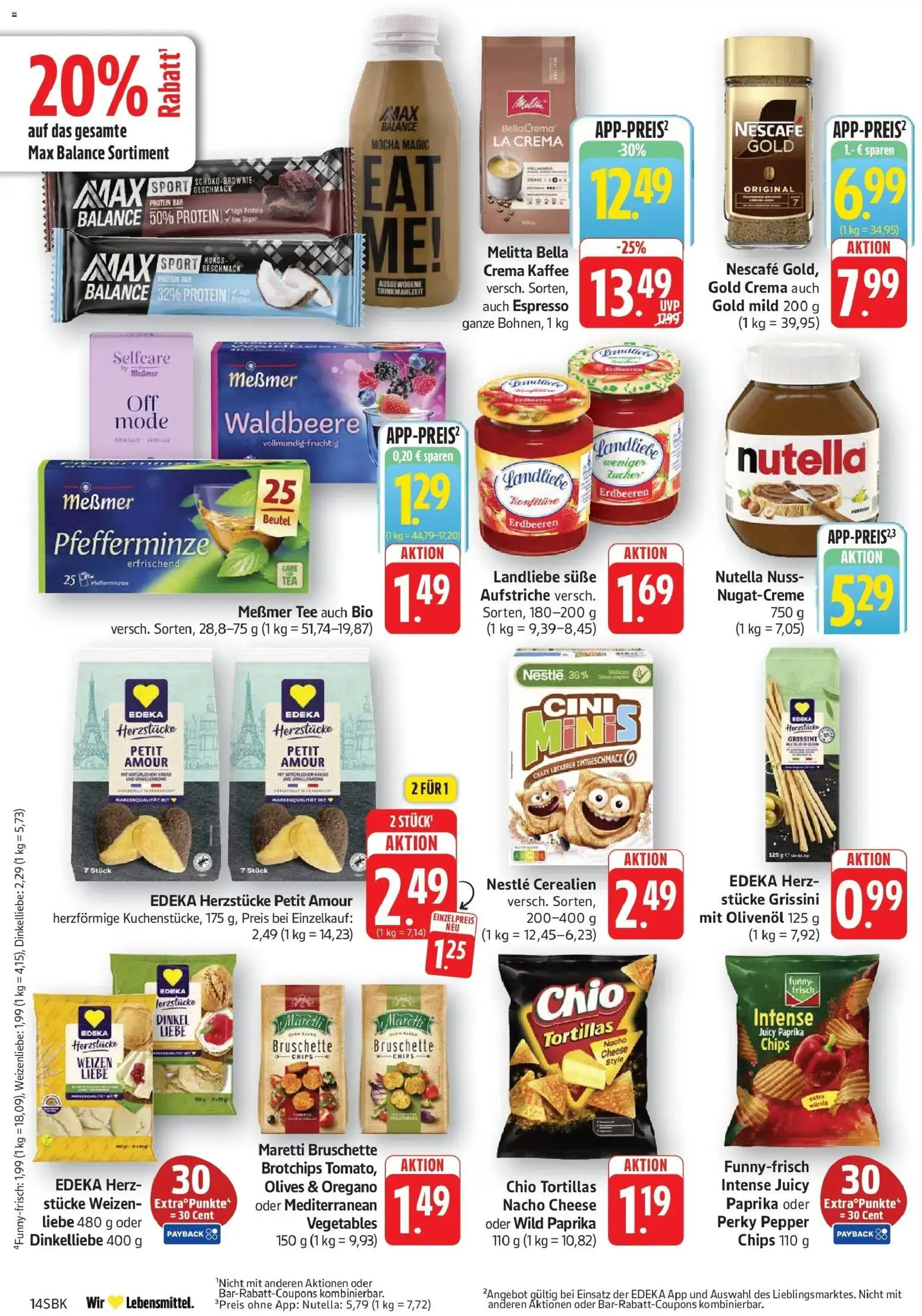 Edeka Prospekt Walldorf (ab 31.08.2026) » Angebote Online | Seite: 14 | Produkte: Melitta, Nescafe, Tortillas, Chips