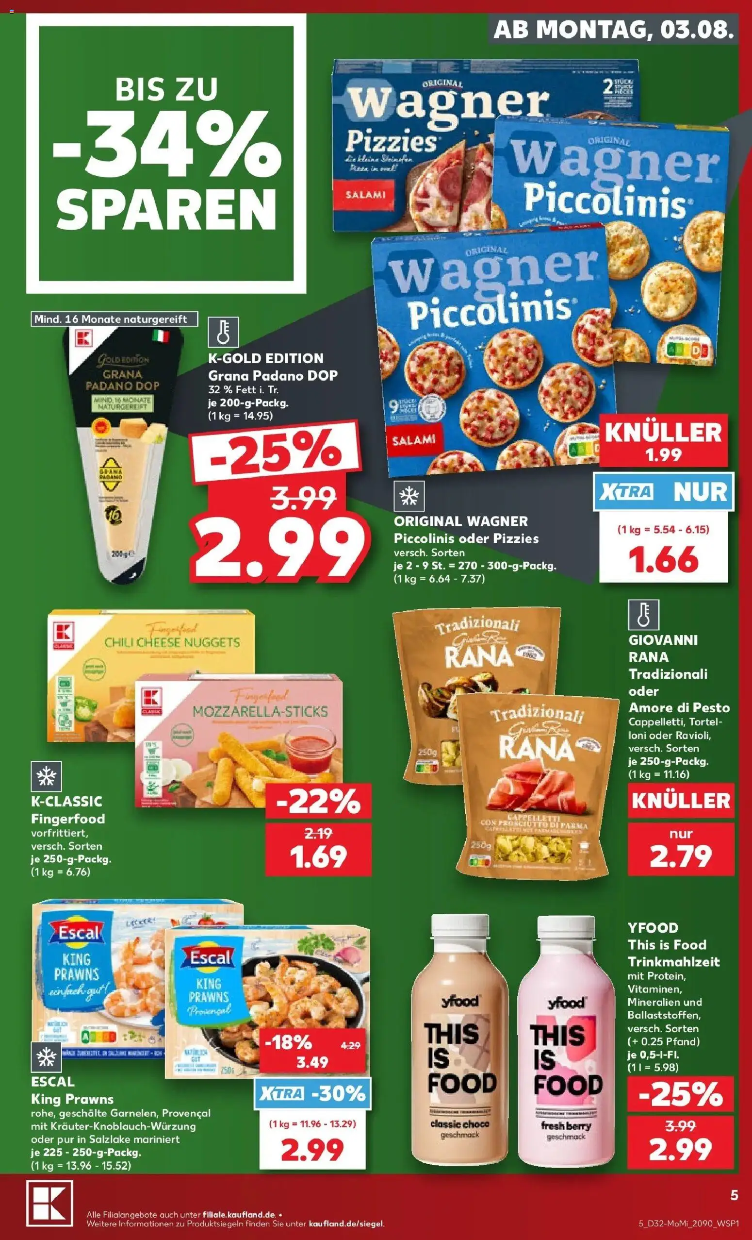 Kaufland Prospekt Borna – gültig ab 03.08.2026 | Seite: 5 | Produkte: YFood, Chili, Piccolinis, Salami