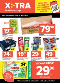Coop X:-TRA erbjudanden - Förhandsvisning av reklamblad från butik Coop X:-TRA aktuell från 08.06.2026