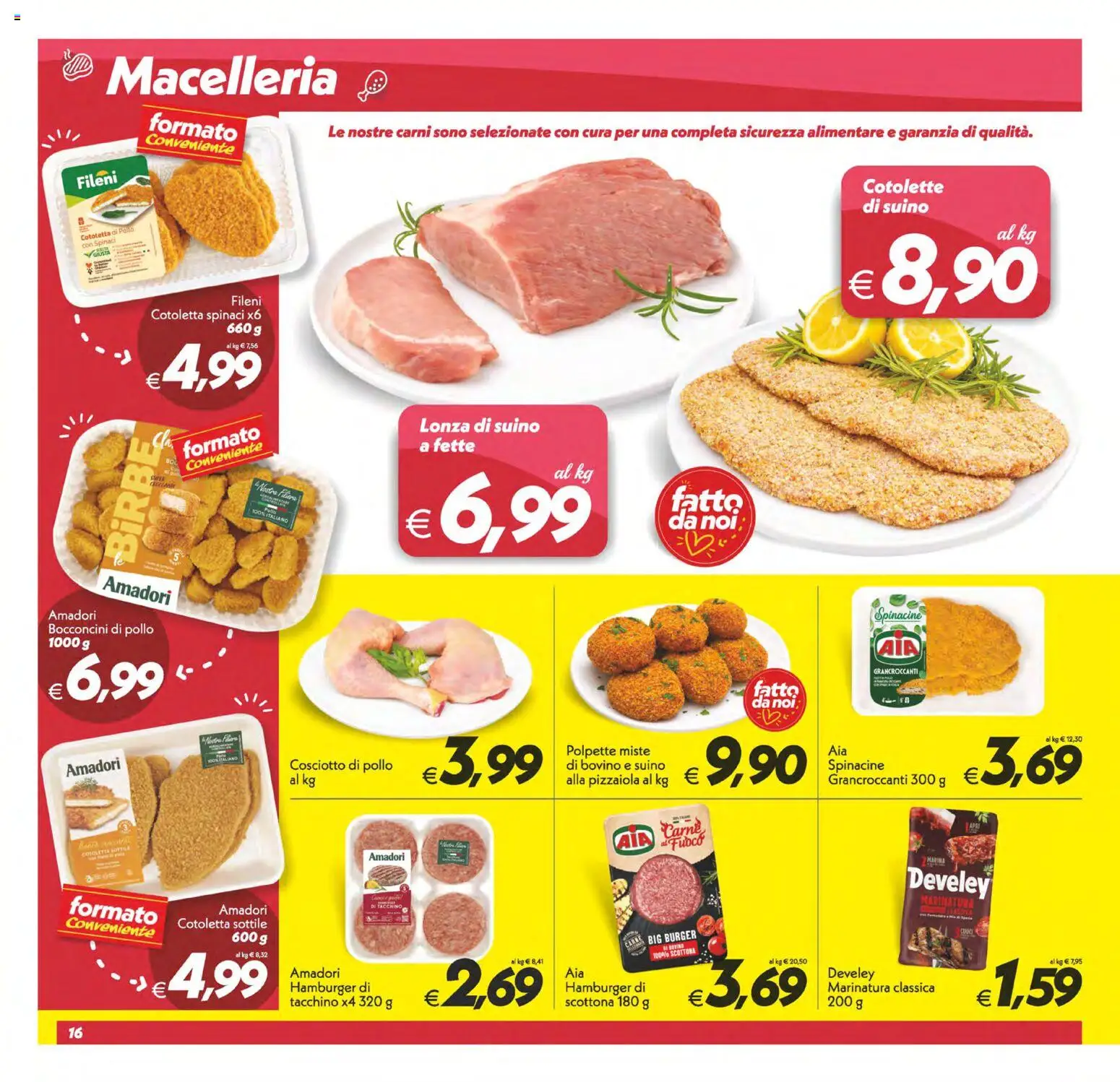 Volantino SuperConveniente del 28.04.2026 | Pagina: 16 | Prodotti: Bovino, Suino, Spinaci, Polpette