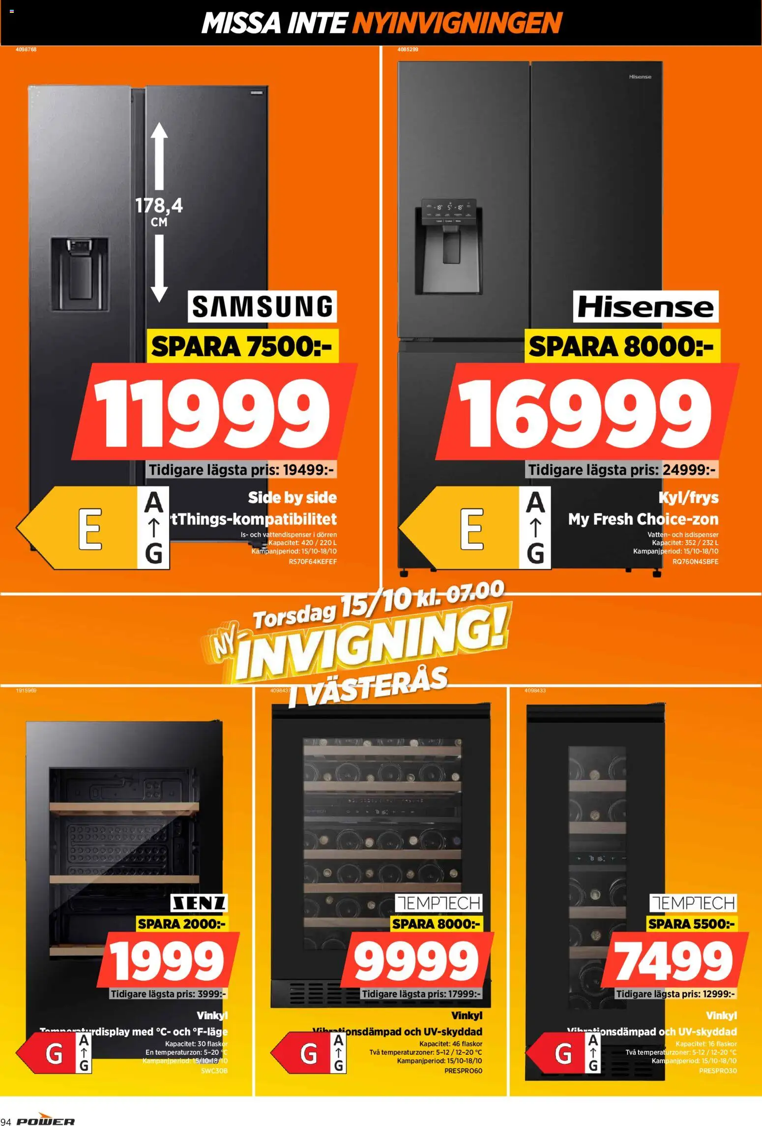 Power reklamblad aktuell från 15/10/2026 | Sida: 94 | Produkter: Vinkyl, Is, Vatten, PC
