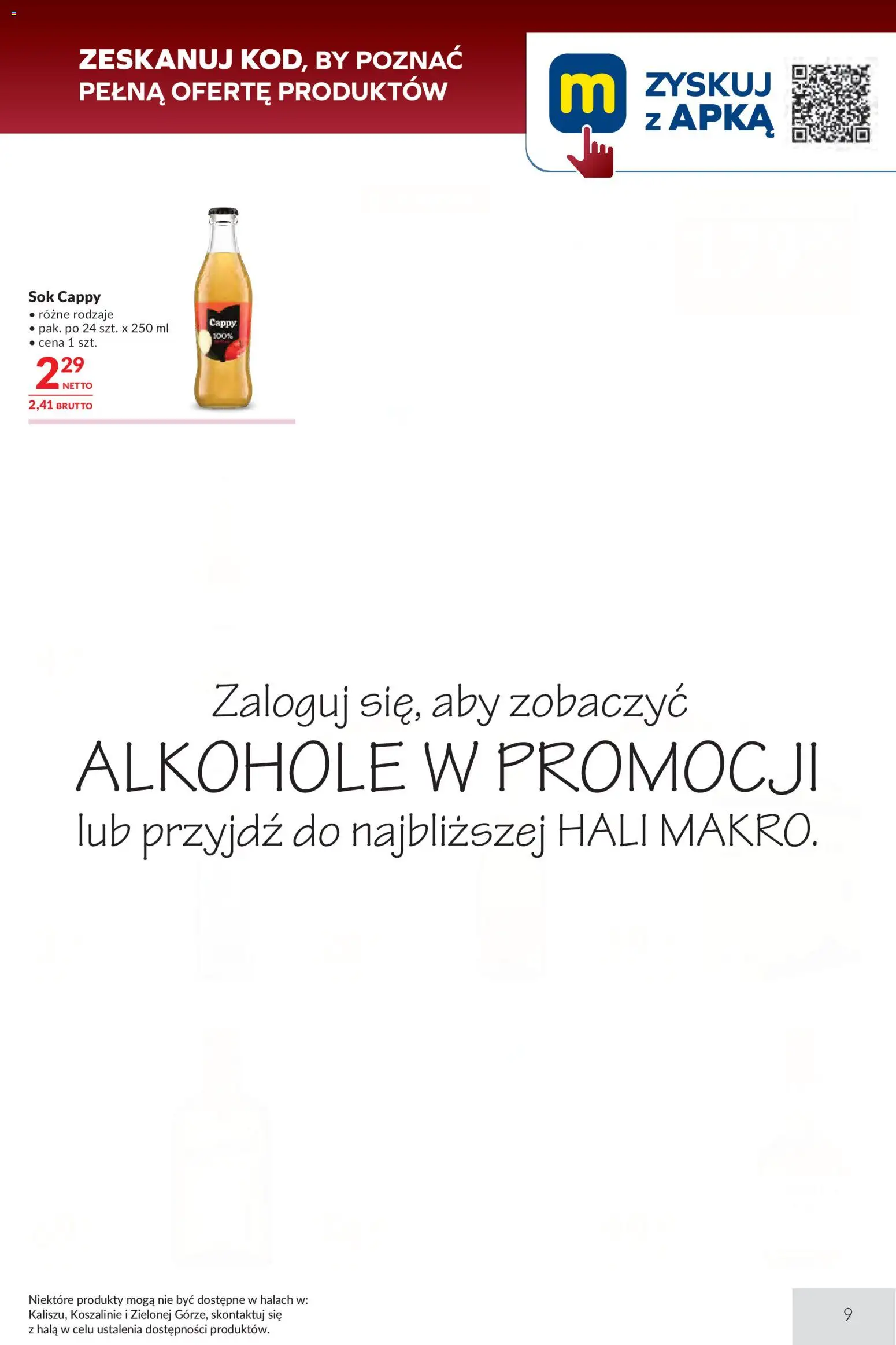 Makro gazetka - Oferta dla gastronomii od 09.06.2026 | Strona: 9 | Produkty: Sok
