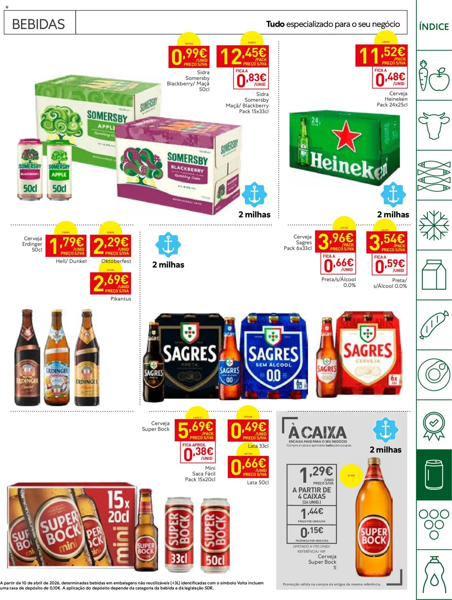 Recheio folheto Horeca │ válido de 06/10/2026 | Página: 21 | Produtos: Sidra, Super bock, Caixa, Cerveja