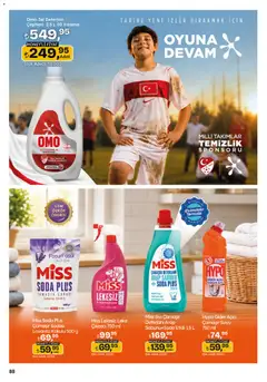 18 Haziran 2026 tarihinden itibaren geçerli olan Migros kataloğu önizlemesi | Sayfa: 88 | Ürünler: Sabun, Çamaşır deterjanı, Deterjan, Soda
