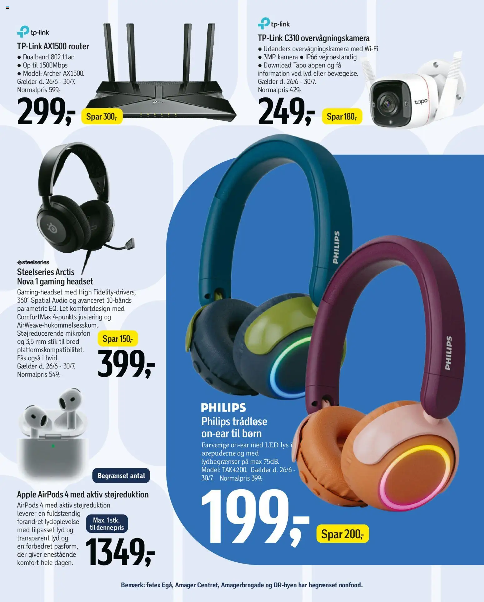 Føtex tilbudsavis – gyldig fra 26/06/2026 | Side: 70 | Produkter: Airpods, Lyd, Mikrofon, Router