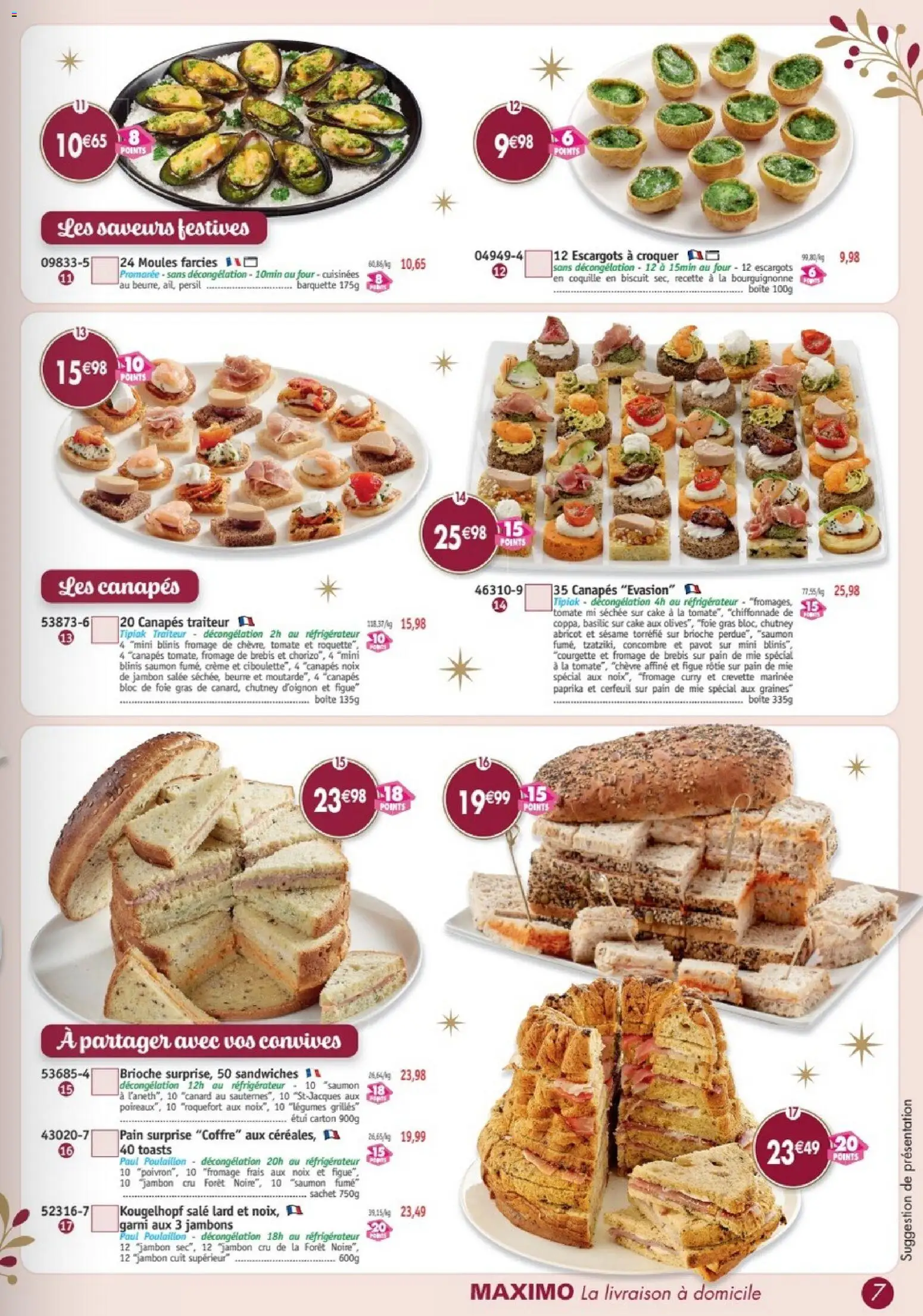 {H1} | Page: 7 | Produits: Pain surprise, Pavot, Fromage, Pain