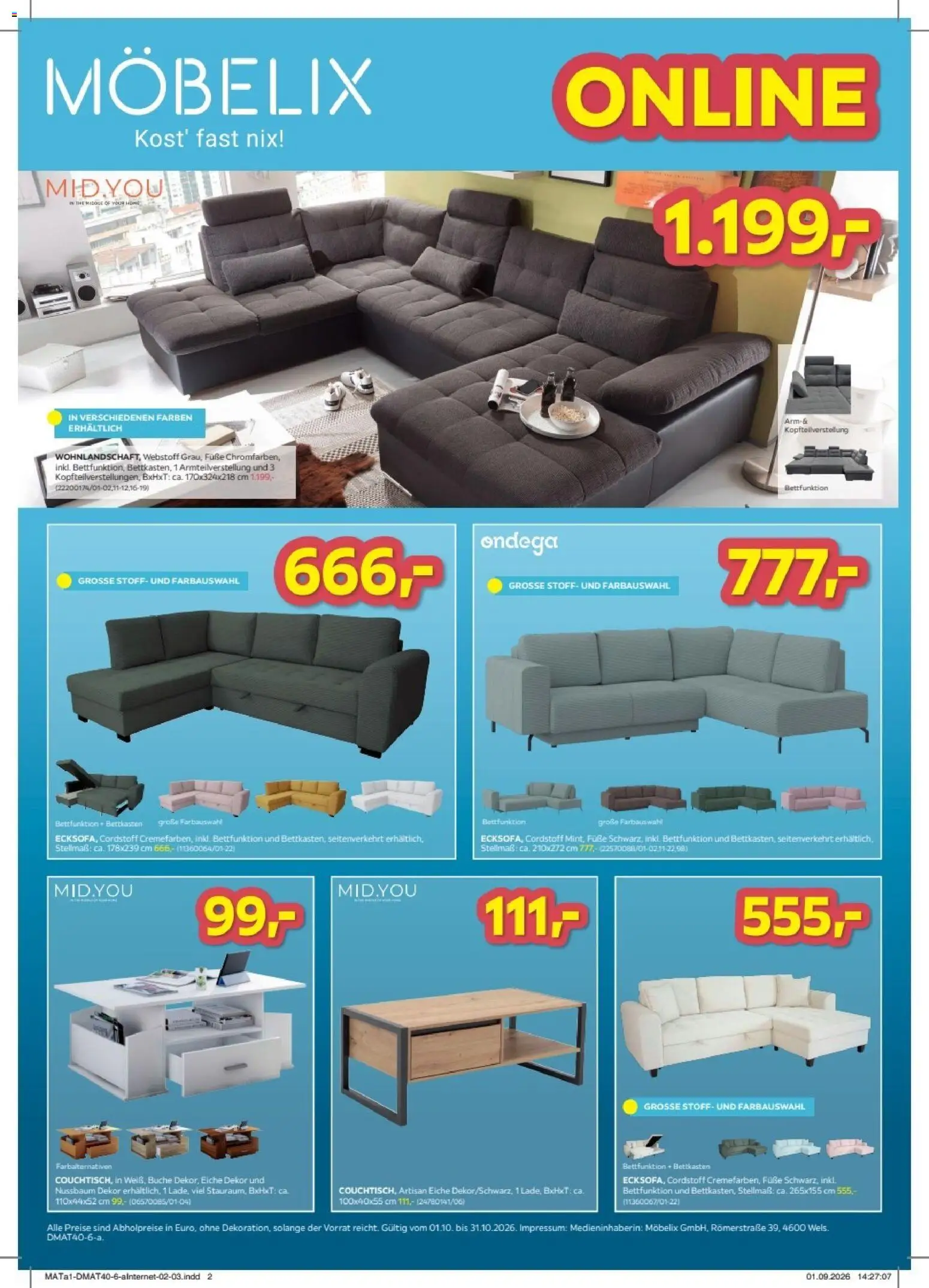Möbelix Online deals gültig ab 01.10.2026 | Seite: 2