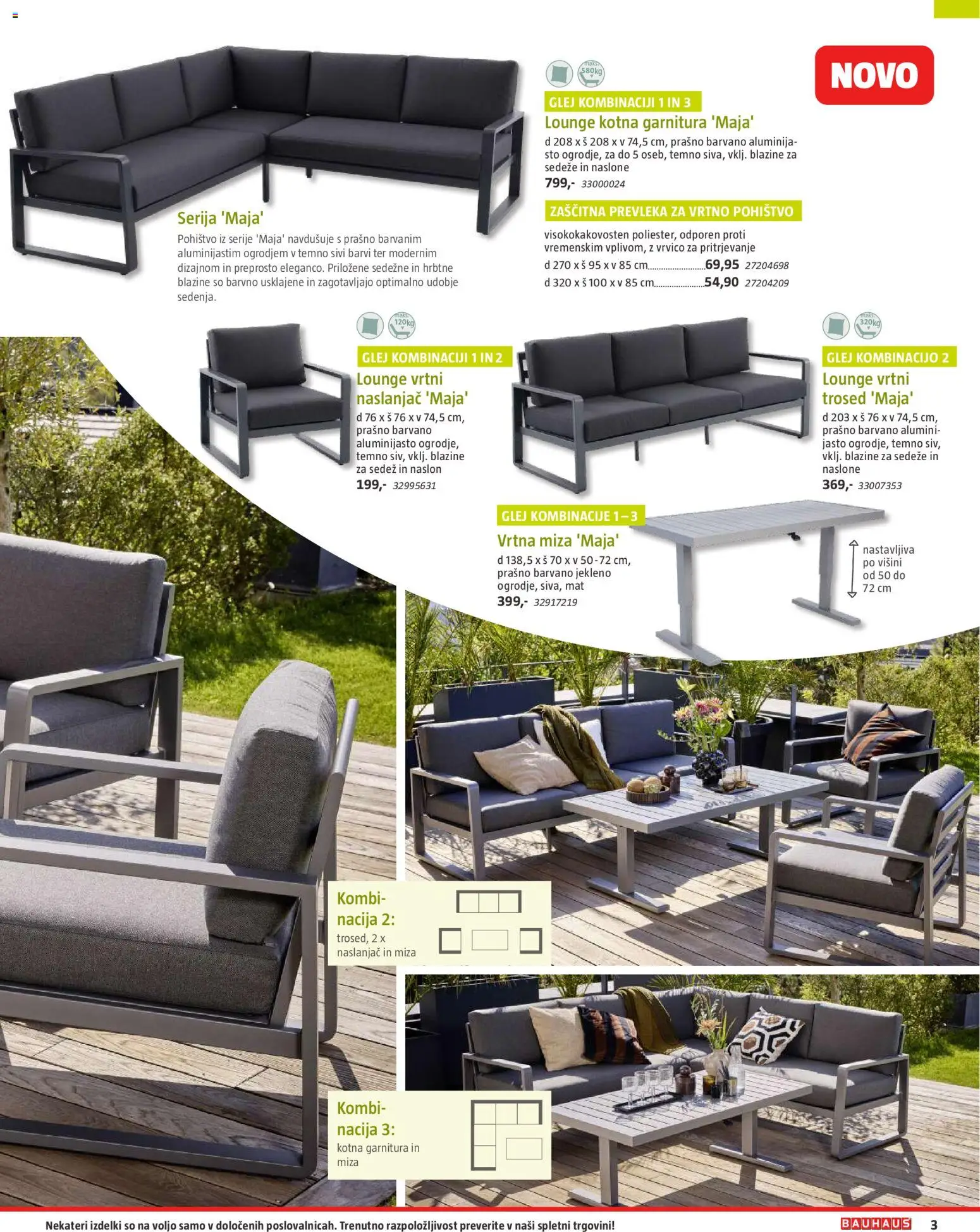 Novi Bauhaus katalog ponudbe – veljaven od 28.09.2026 | Stran: 3 | Izdelki: Trosed, Pohištvo, Miza, Vrtno pohistvo