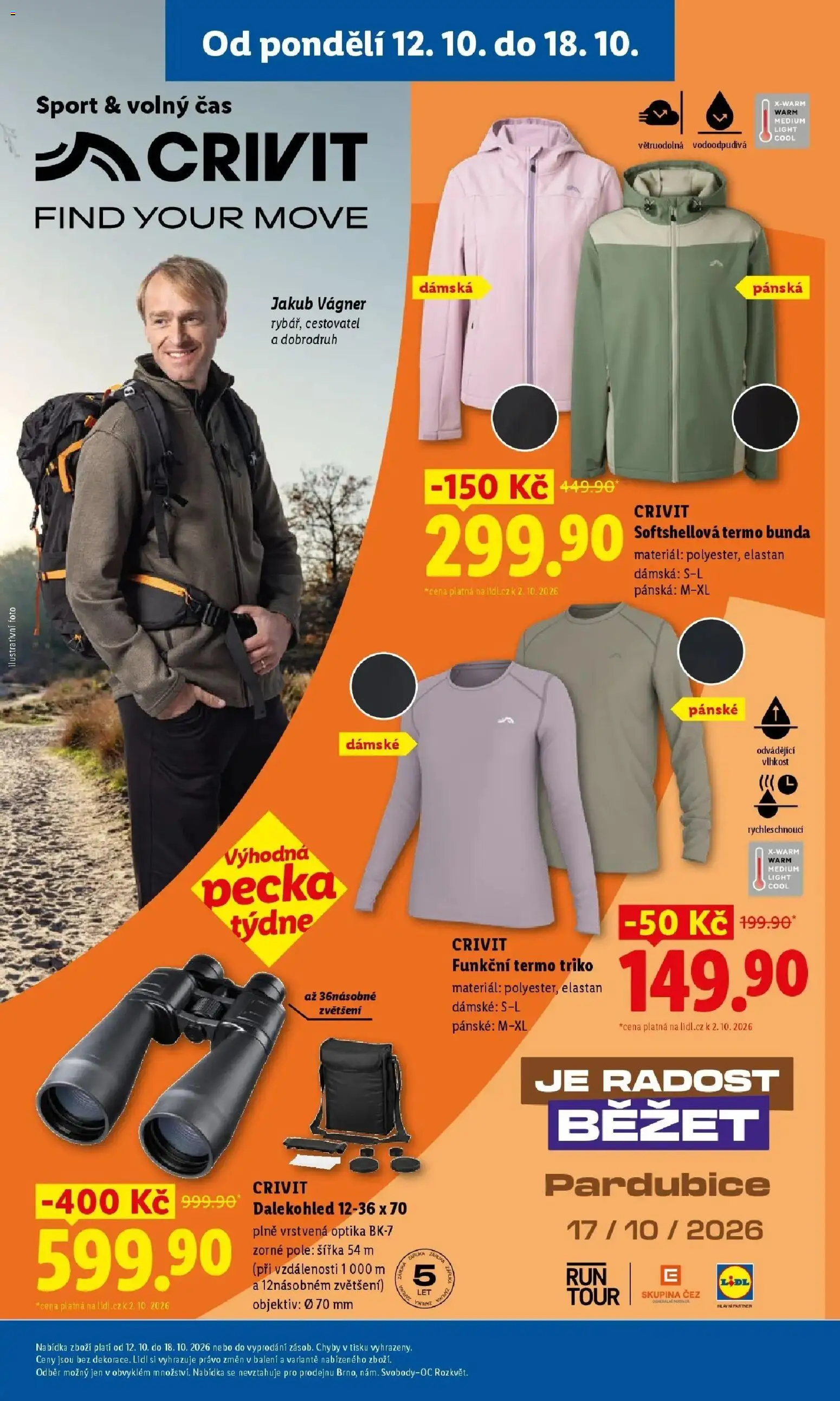 Lidl leták od 12.10.2026 - Nový akční leták | Strana: 3 | Produkty: Bunda, Dalekohled, Termo triko