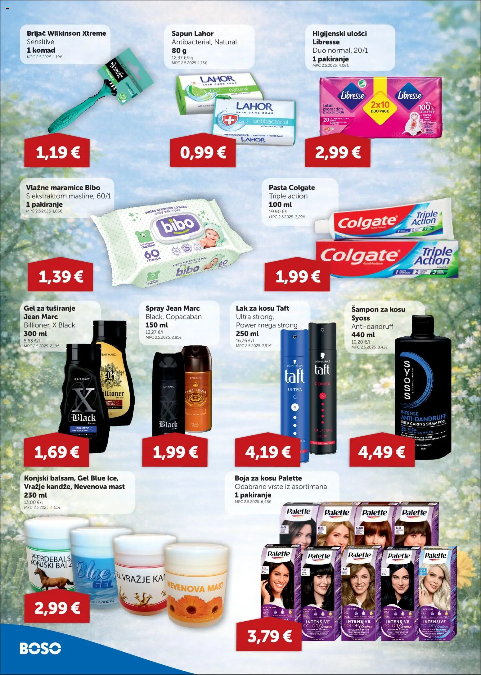 Boso katalog | vrijedi od 13.08.2026 | Stranica: 12 | Proizvodi: Šampon, Lak za kosu, Pasta, Libresse