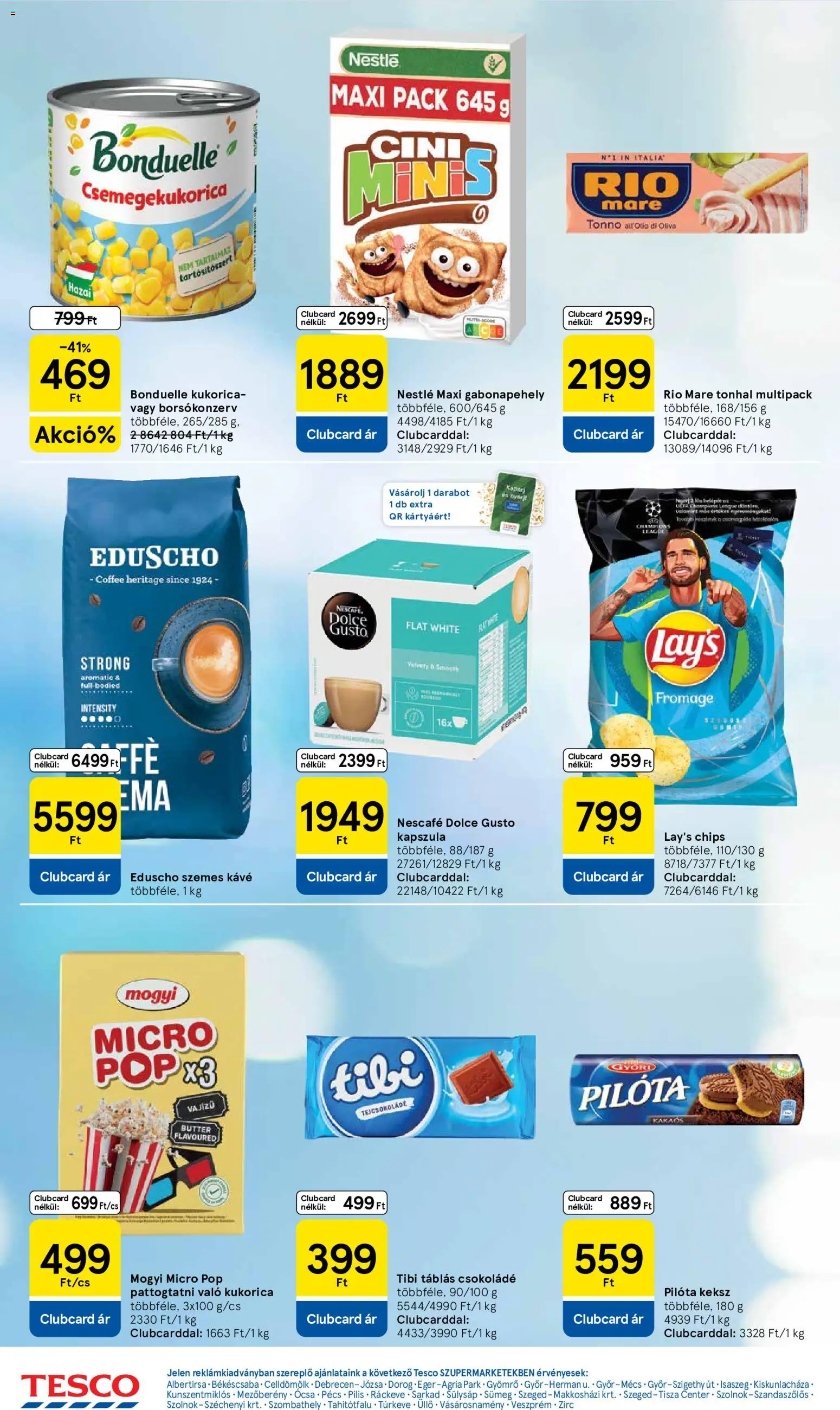 Tesco akciós ujság - amely érvényes a következő dátumtól: 21.05.2026 | Oldal: 6 | Termékek: Tonhal, Csemegekukorica, Kávé, Keksz