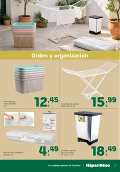Vista previa HiperDino Tu Hogar Equipado válido desde el 11/08/2026 | Página: 5 | Productos: Ropa, Tendedero, Funda, Cesta