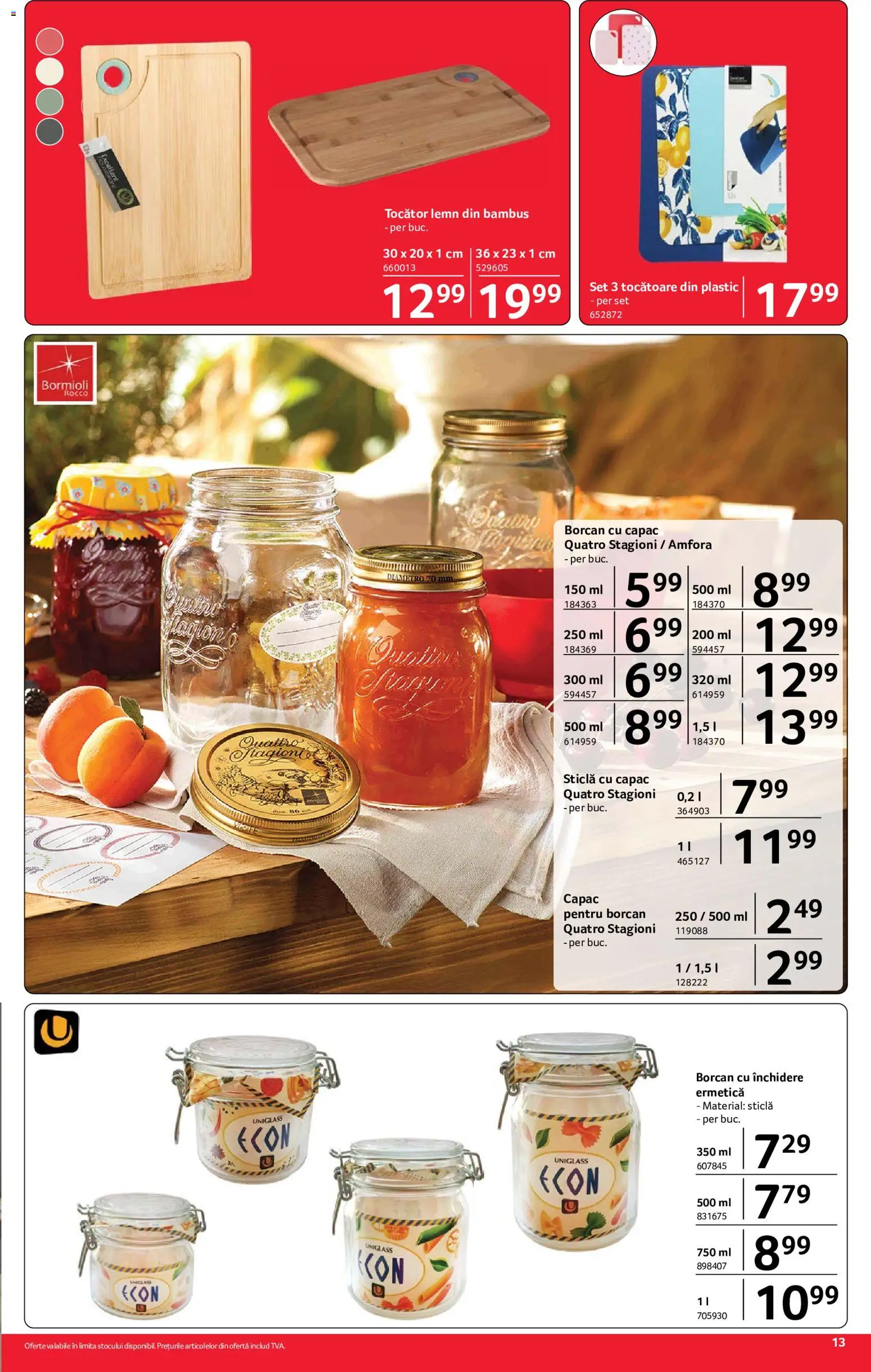 Noul catalog Selgros – valabil de la 10.07.2026 | Pagină: 13 | Produse: Su sebili, Borcan, Tocător