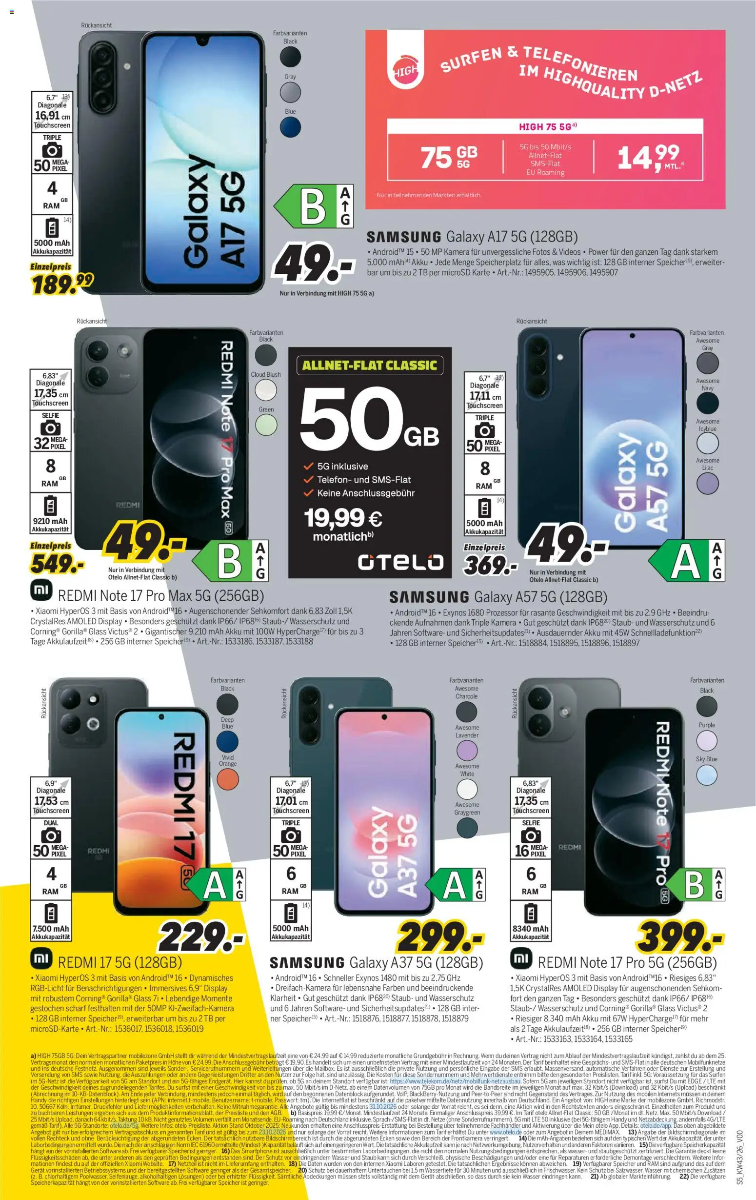Medimax Prospekt – gültig ab 17.10.2026 | Seite: 5 | Produkte: Samsung, Wasser, Blush, Telefon