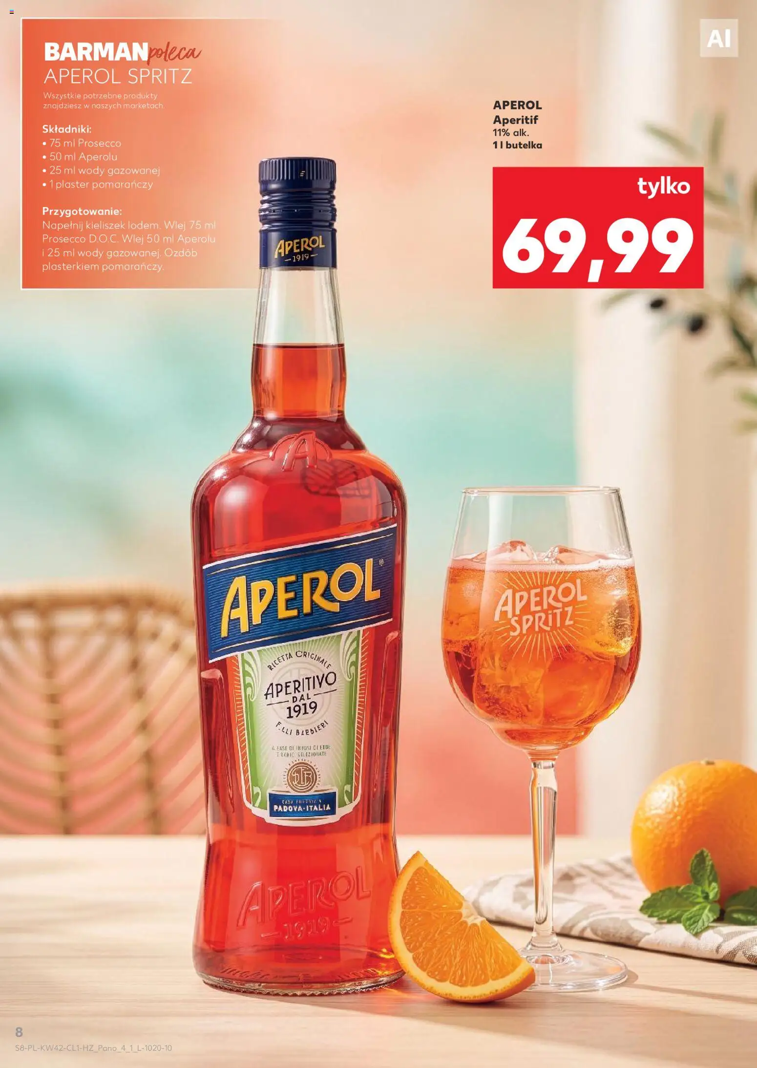 Kaufland Polsko leták - Barek od 15.10.2026 | Strana: 8 | Produkty: Aperol Spritz, Prosecco, Spritz, Aperitivo
