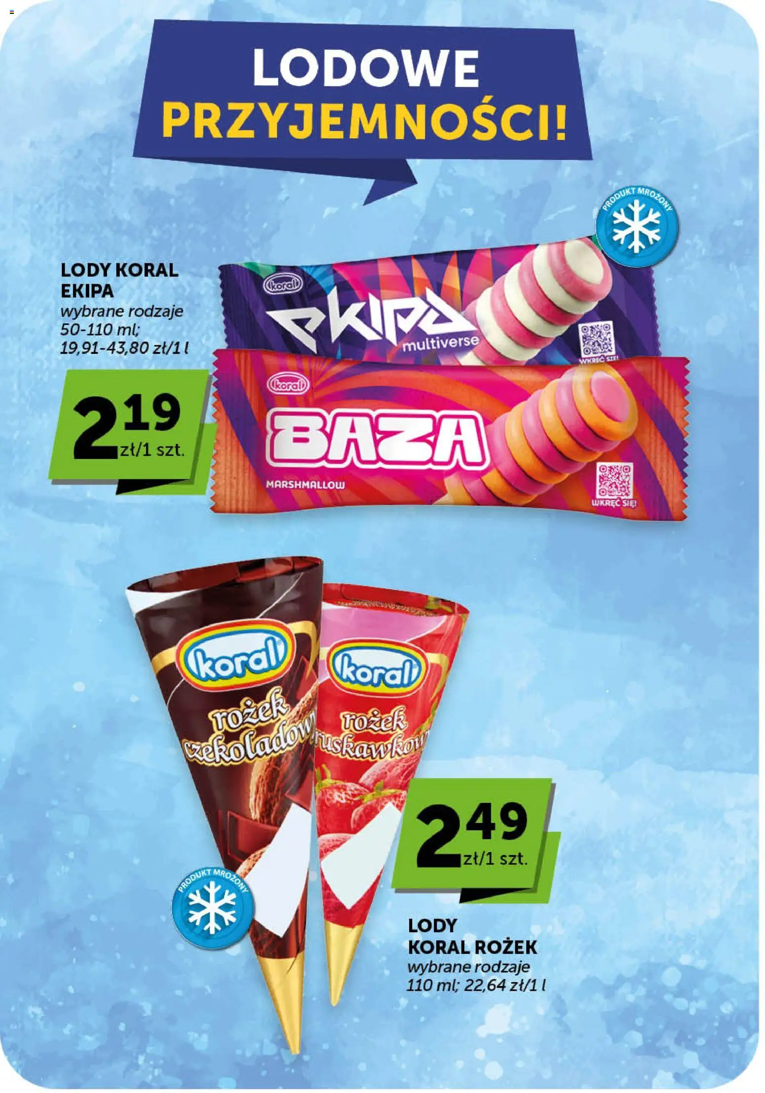 Groszek gazetka - Market od 21.05.2026 | Strona: 15 | Produkty: Lody koral, Lody
