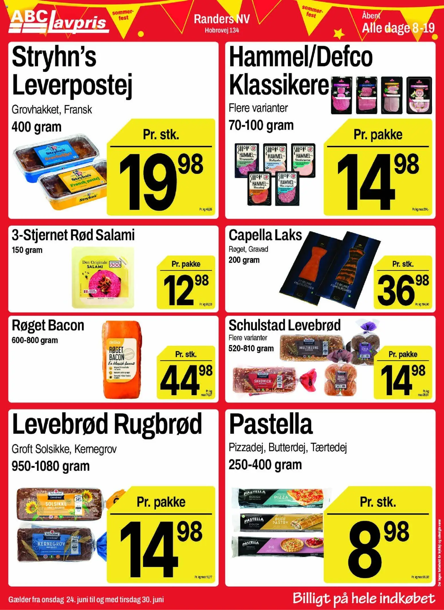 Abc Lavpris tilbudsavis – gyldig fra 24/06/2026 | Side: 7 | Produkter: Pizza, Leverpostej, Bacon, Roastbeef