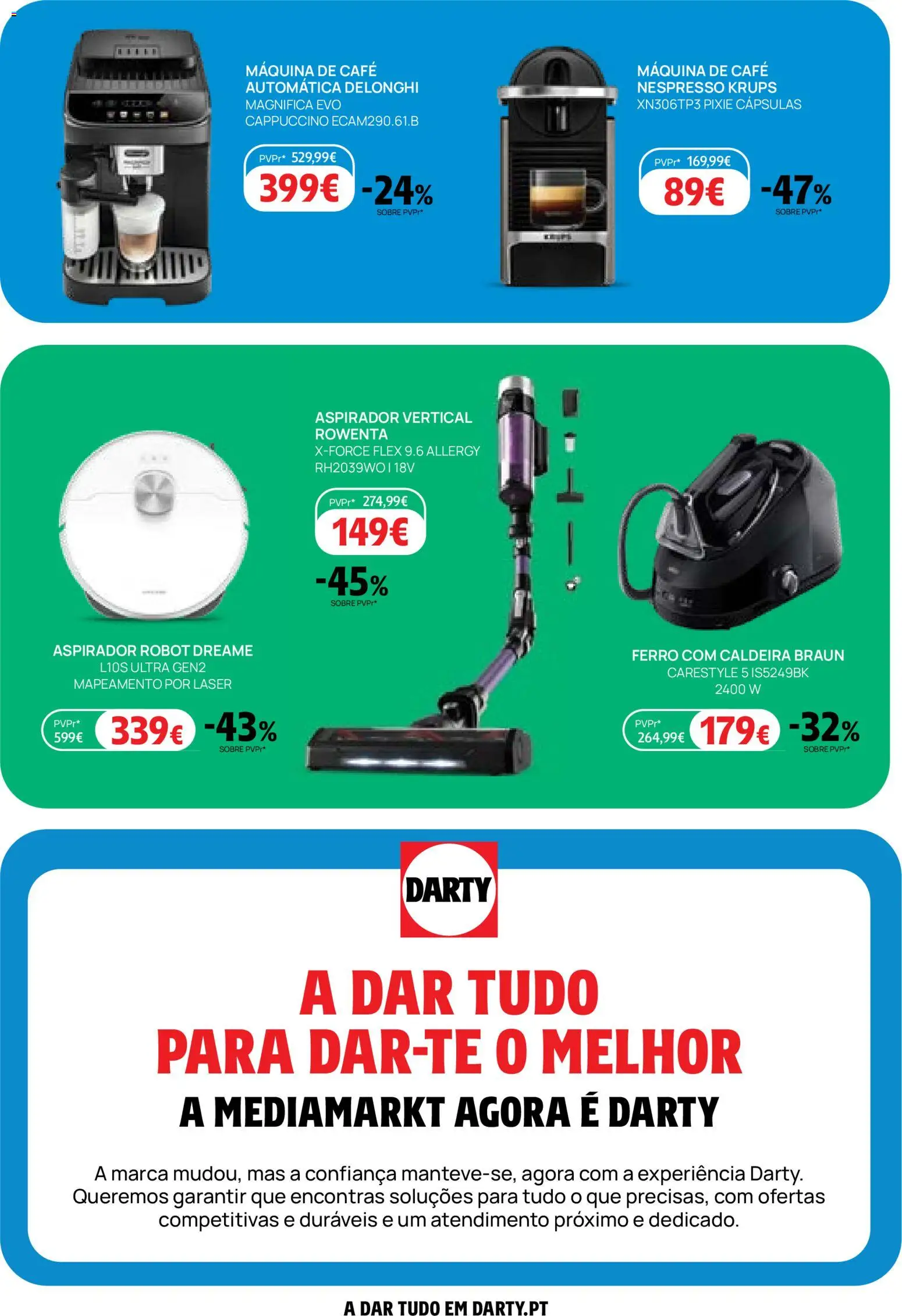Darty folheto │ válido de 27.03.2026 | Página: 3 | Produtos: Ferro, Aspirador, Nespresso, Café