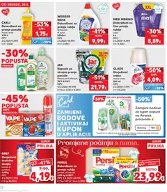 Kaufland Katalog - Pregled kataloga iz trgovine Kaufland, vrijedi od 20.05.2026 | Stranica: 22 | Proizvodi: Deterdžent za pranje rublja, Jar, Persil, Weisser Riese