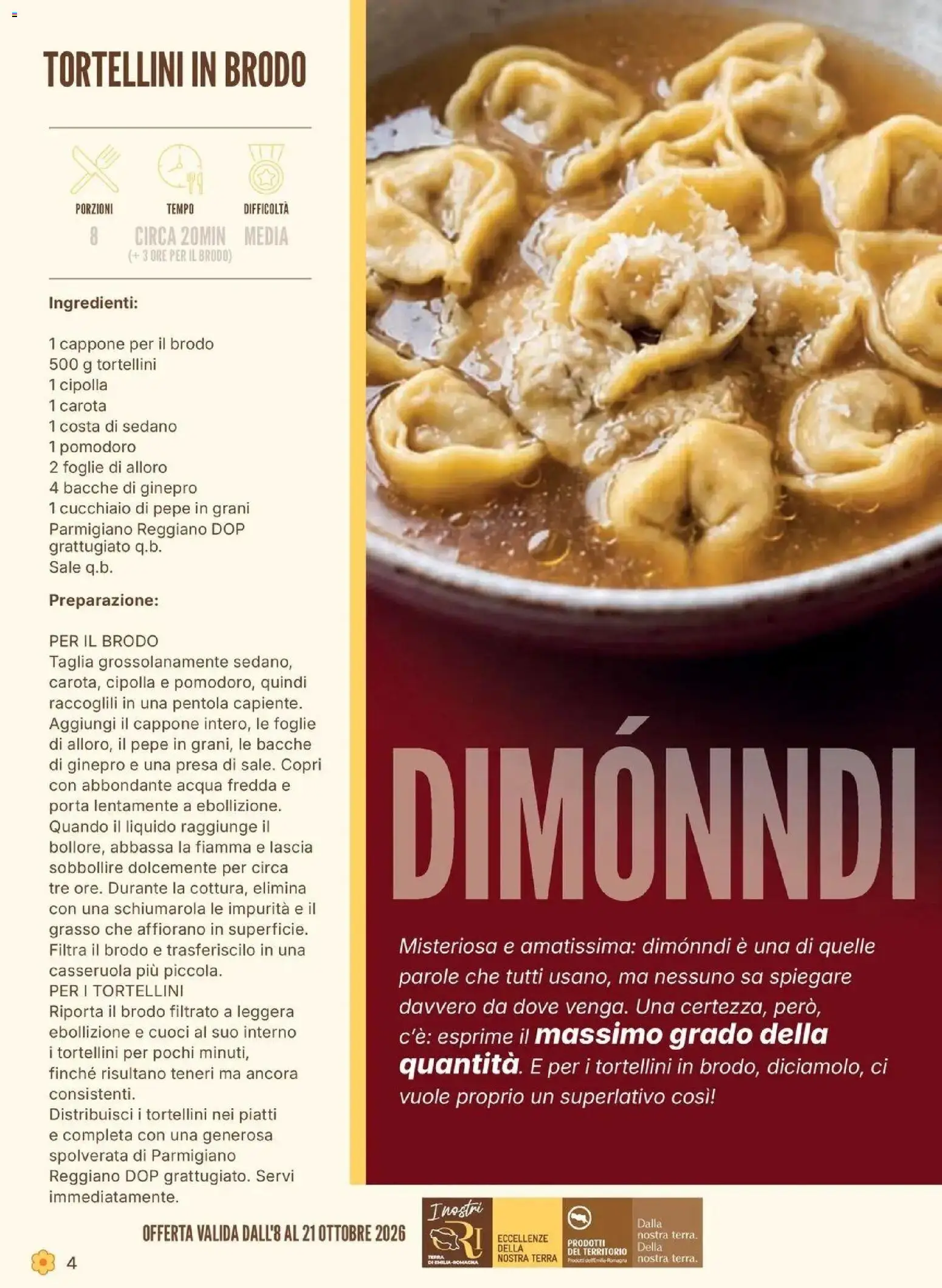 Anteprima volantino Conad dal 08/10/2026 prossima settimana | Pagina: 4 | Prodotti: Acqua, Ingredienti, Parmigiano, Terra