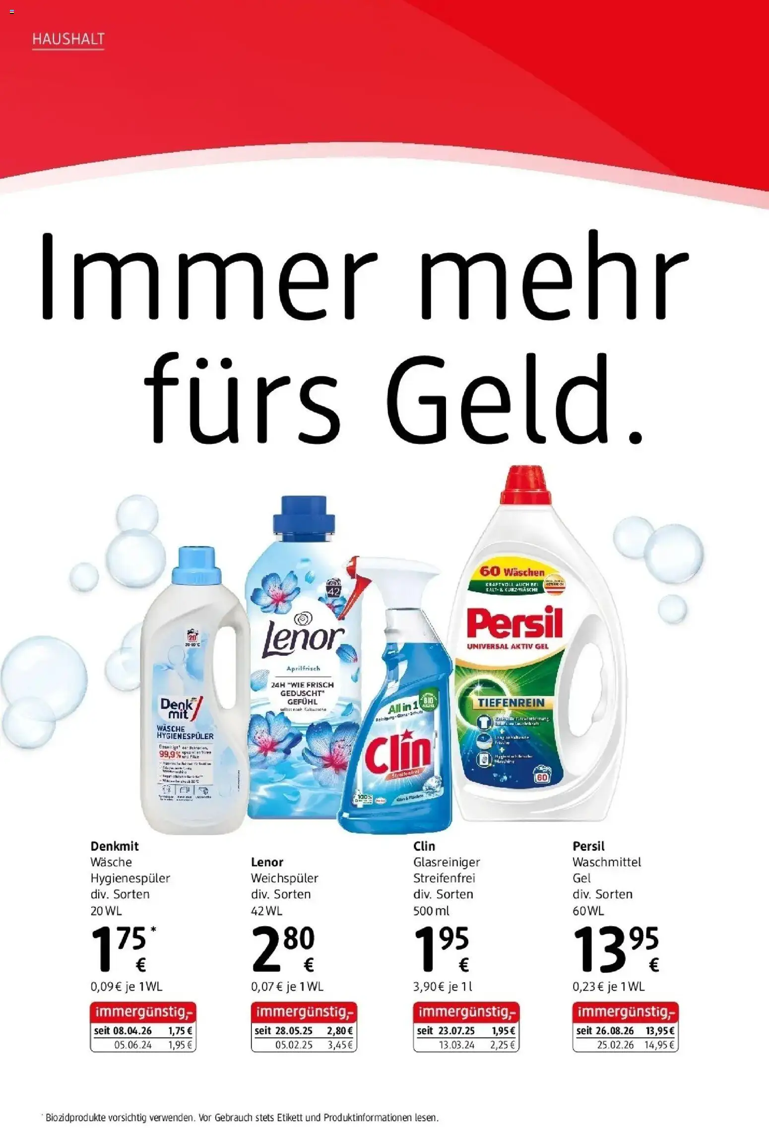 dm drogerie markt Flugblatt  / 2026 von 10.09.2026 - Aktuelle Angebote | Seite: 4 | Produkte: Weichspüler, Waschmittel