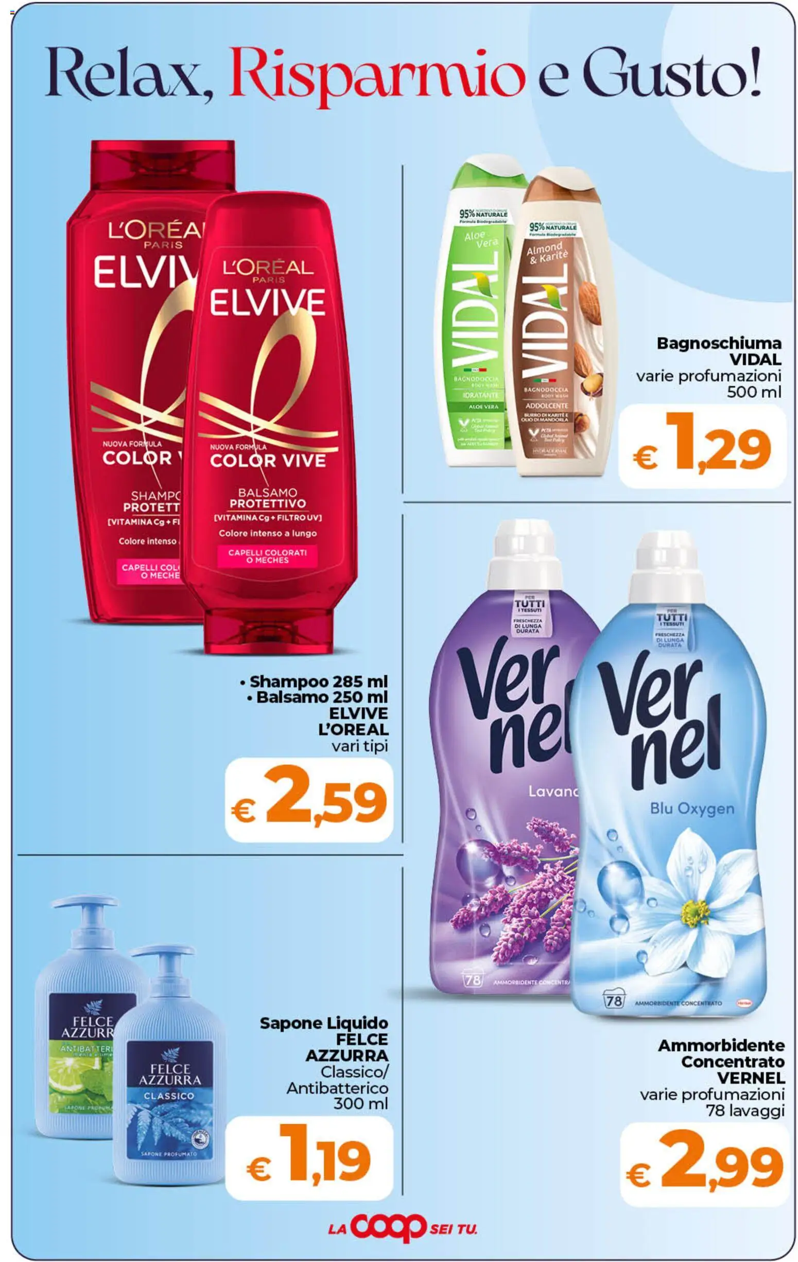 Volantino Ipercoop del 11/08/2026 | Pagina: 8 | Prodotti: Shampoo, Balsamo, Mandorla, Burro