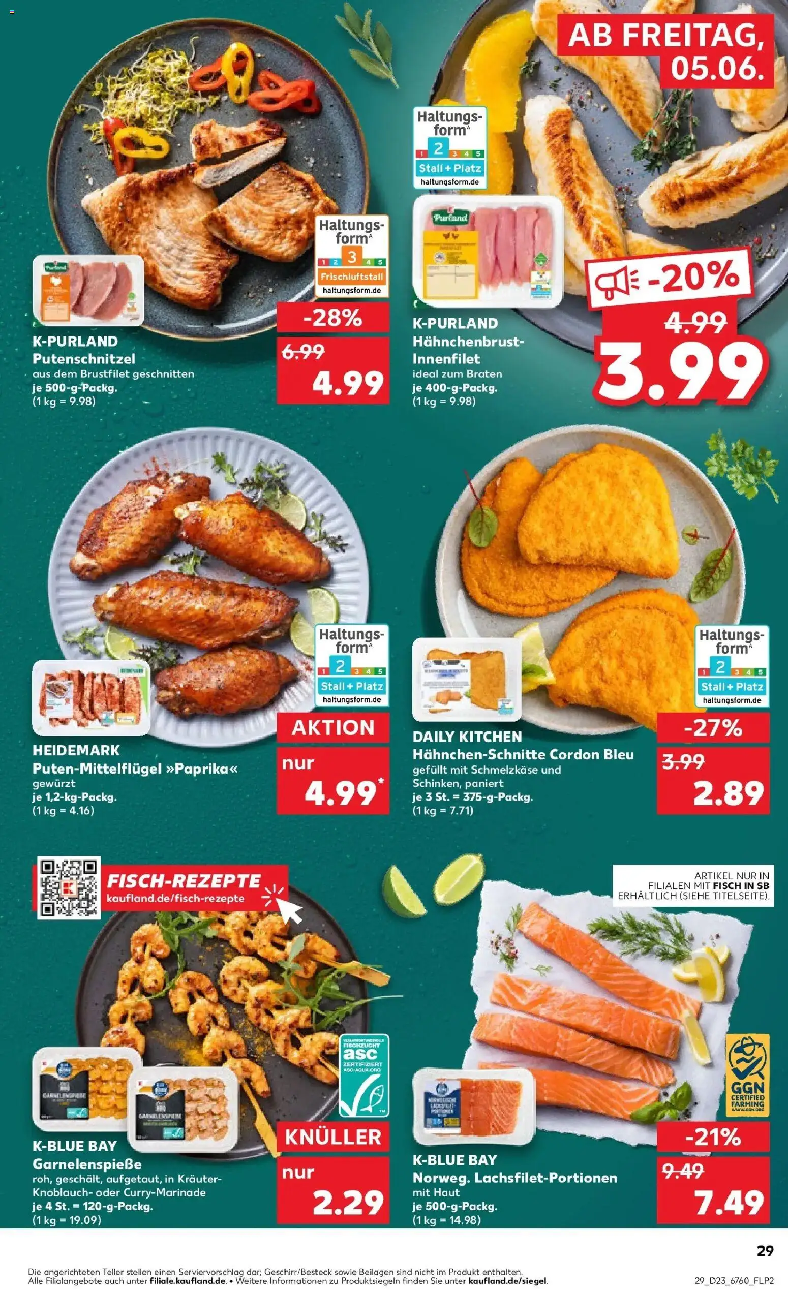 Kaufland Prospekt Bamberg – gültig ab 01.06.2026 | Seite: 36 | Produkte: Fisch, Putenschnitzel, Knoblauch, Hahnchenbrust