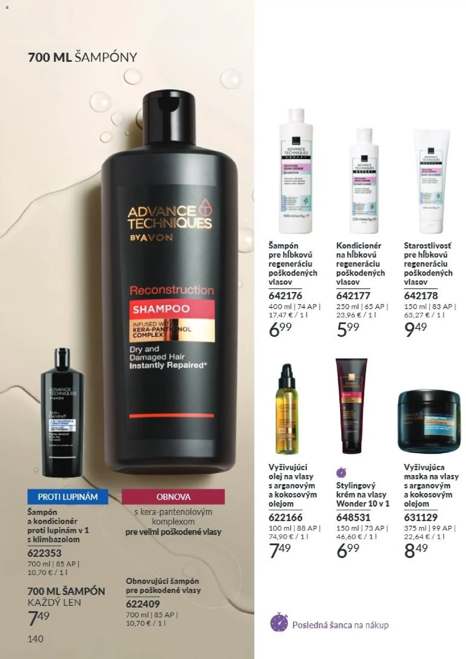 Nové Avon akcie – leták je platný od 01.07.2026 | Strana: 139 | Produkty: Olej, Šampón, Kondicionér, Olej na vlasy