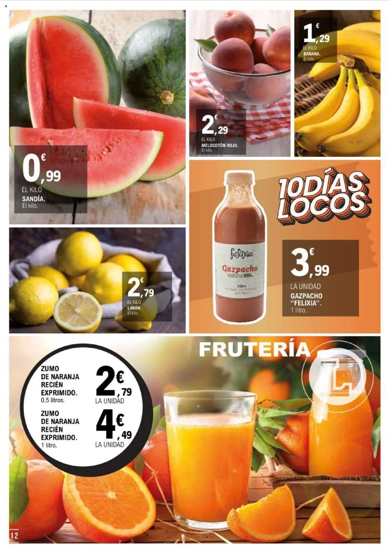 E.Leclerc folleto Salamanca │ válido desde el 17.06.2026 | Página: 12 | Productos: Ροζ πιπέρι, Gazpacho, Melocotón rojo, Κορνίζα