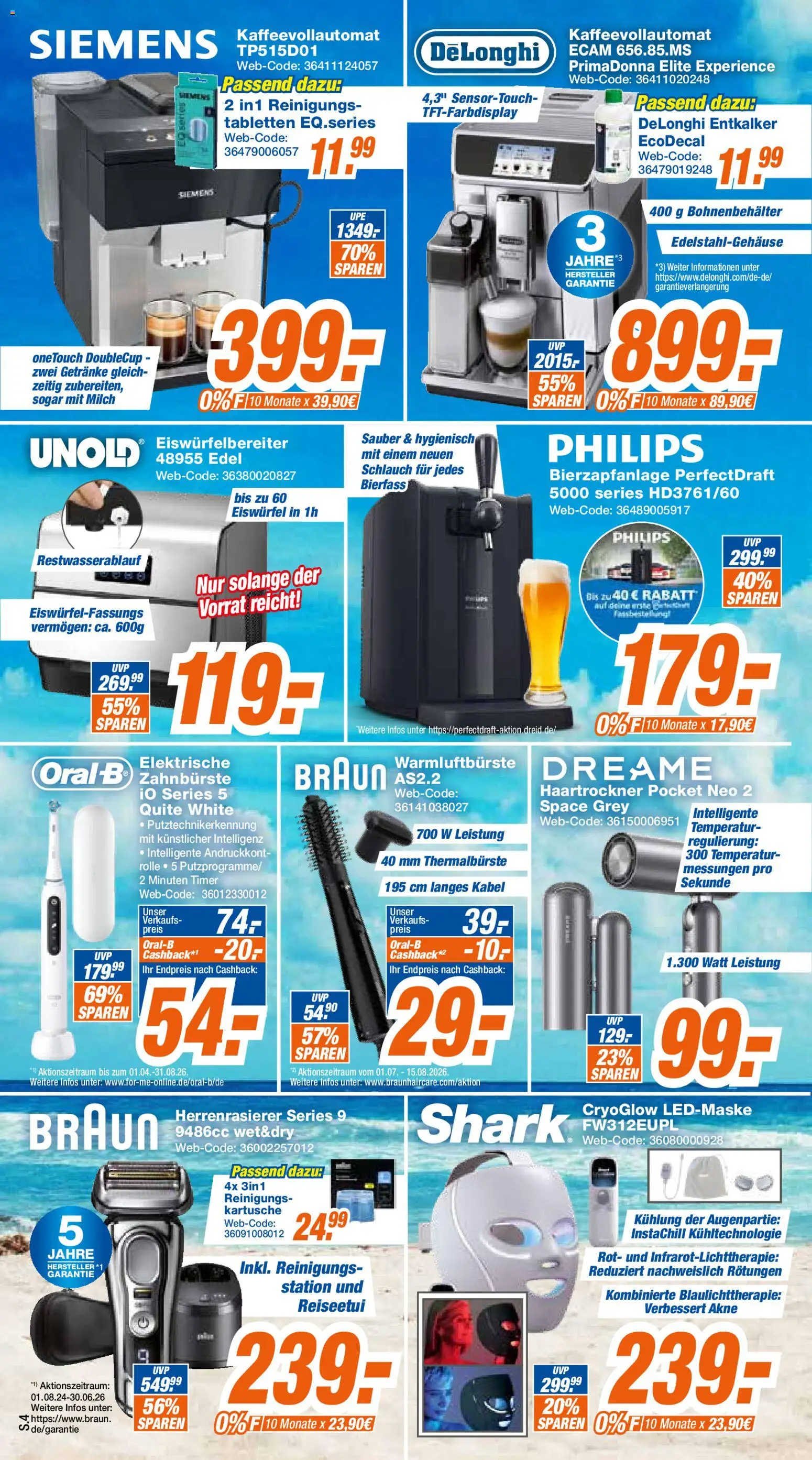 Expert Prospekt Klein – gültig ab 27.07.2026 | Seite: 4 | Produkte: Philips, Siemens, Haartrockner, Zahnbürste