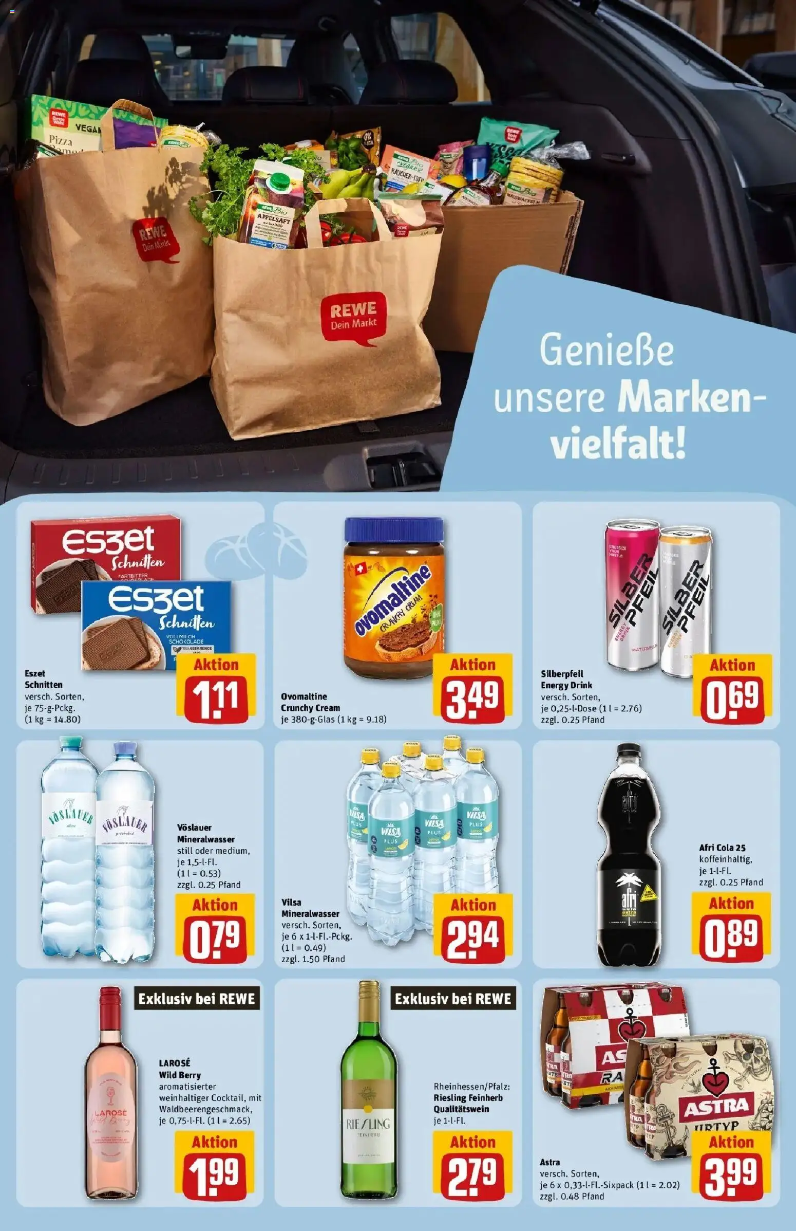 REWE Prospekt ab 05.10.2026 zum Blättern » Angebote | Seite: 19 | Produkte: Ovomaltine, Schokolade, Astra, Pizza