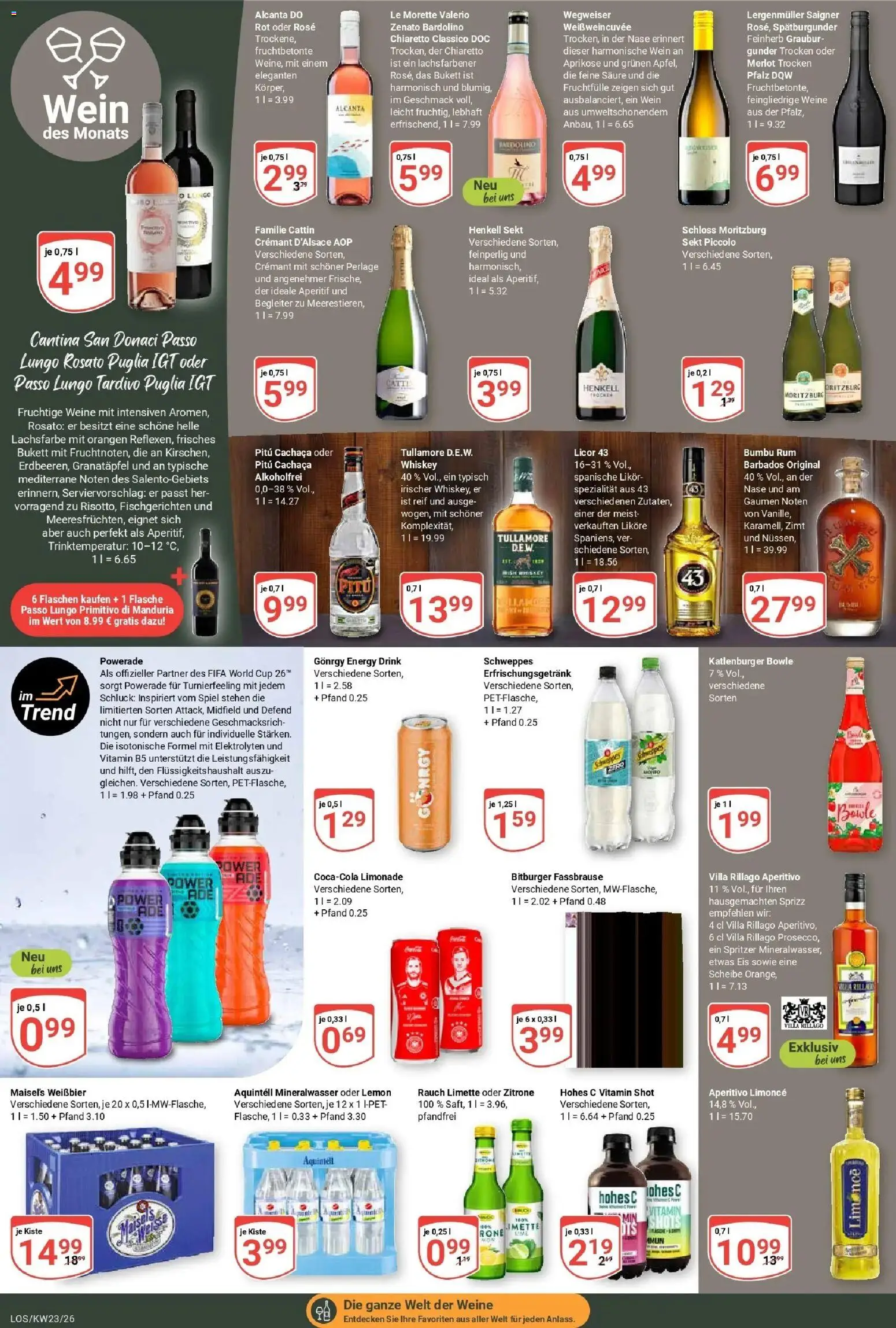 Globus Prospekt Losheim Am See – gültig ab 01.06.2026 | Seite: 14 | Produkte: Sekt, Schweppes, Hohes c, Wein