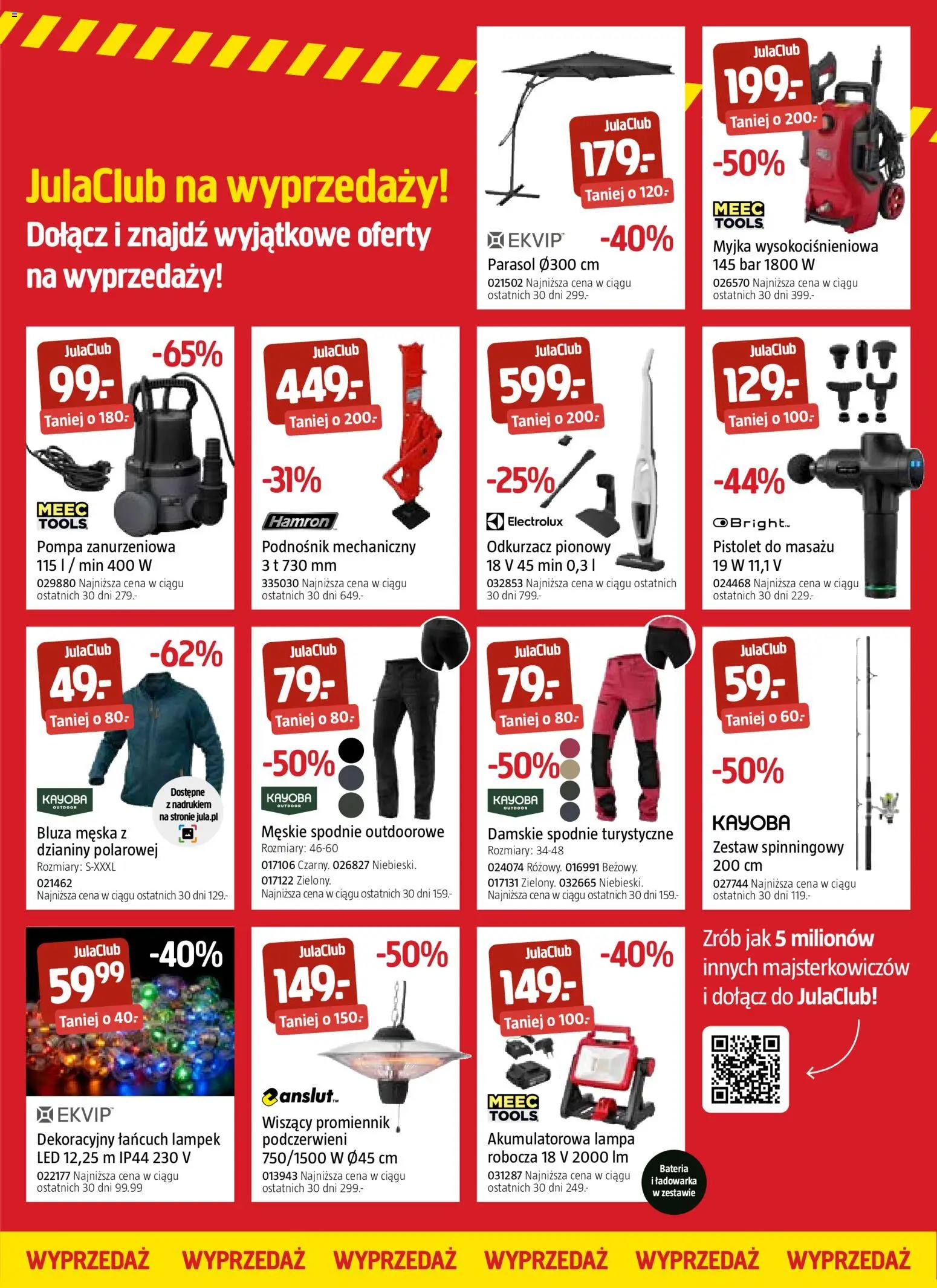 Jula gazetka od 06.08.2026 | Strona: 5 | Produkty: Parasol, Ładowarka, Bateria, Lampa