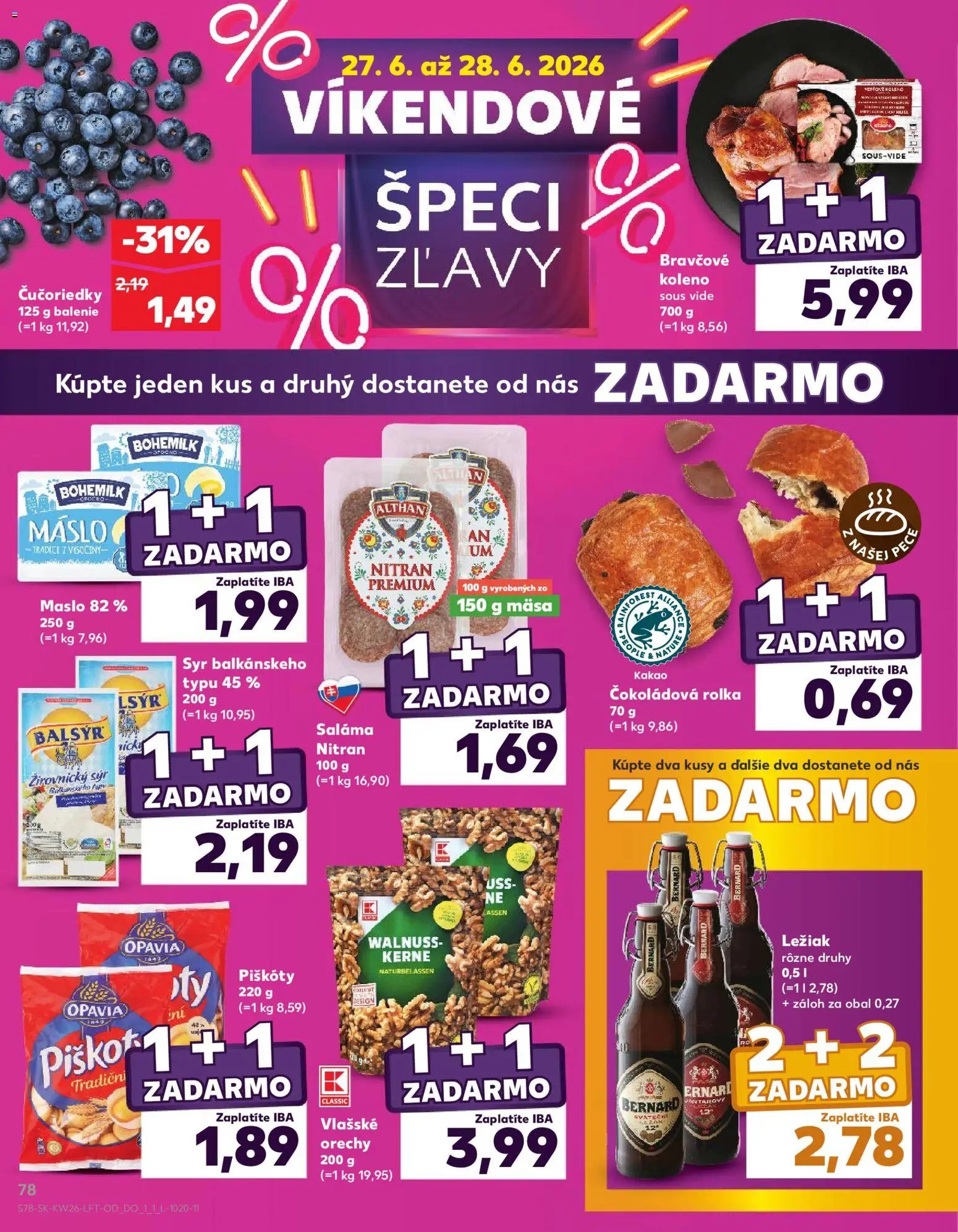 Kaufland SK akciós ujság - amely érvényes a következő dátumtól: 2026.06.25. | Oldal: 78