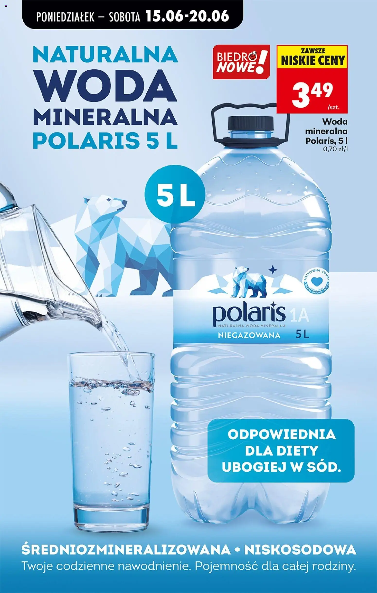 Biedronka gazetka od poniedziałku od 15.06.2026 | Strona: 70 | Produkty: Woda