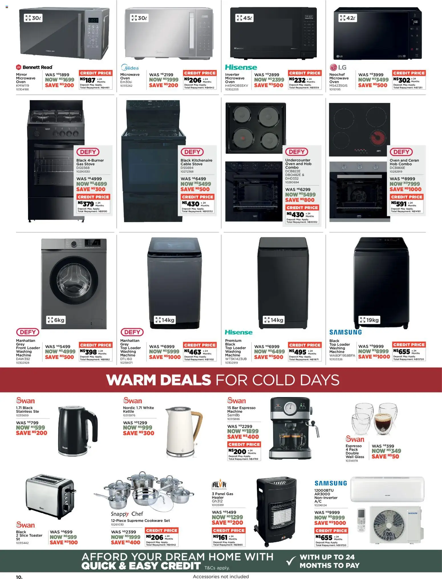 New House and Home catalogue – valid from 15.06.2026 | Page: 10 | Products: Washing machine, Hob, Kettle, Microwave